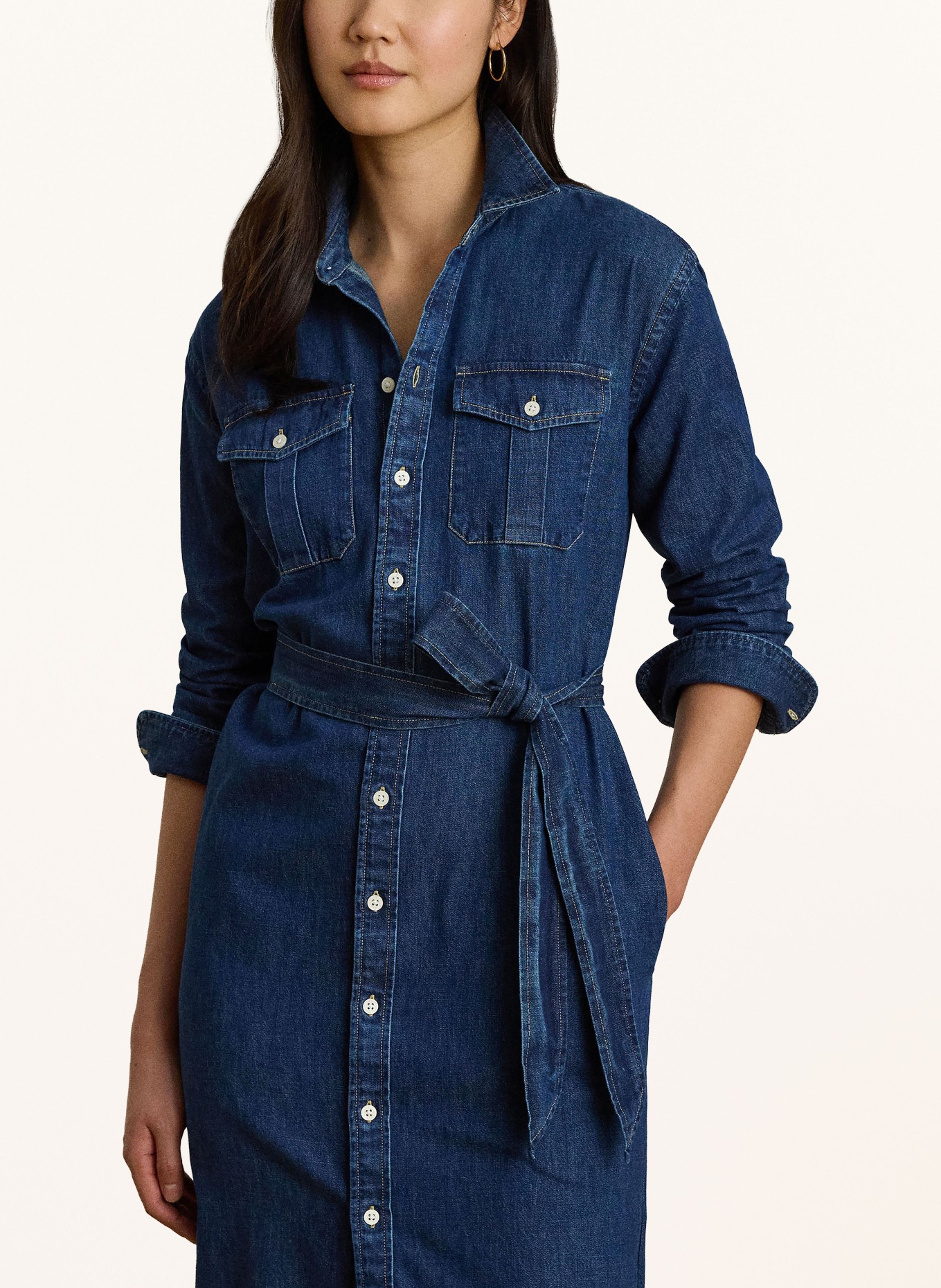 LAUREN RALPH LAUREN Denim dress: BLUE