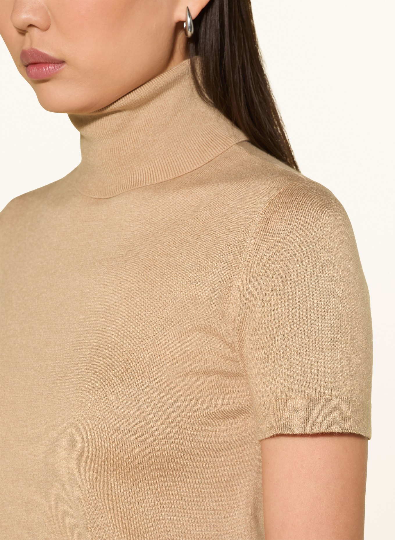 LAUREN RALPH LAUREN Úpletové tričko: SVĚTLE HNĚDÁ