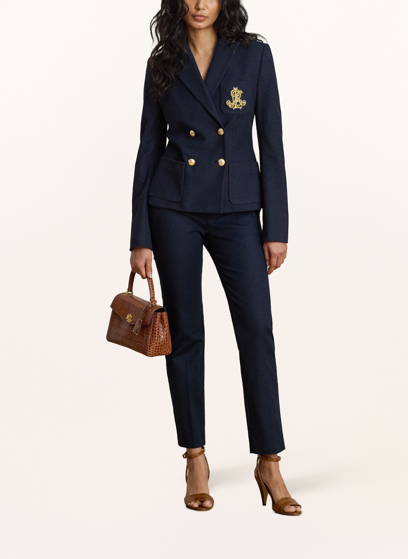 LAUREN RALPH LAUREN Broek: DONKERBLAUW