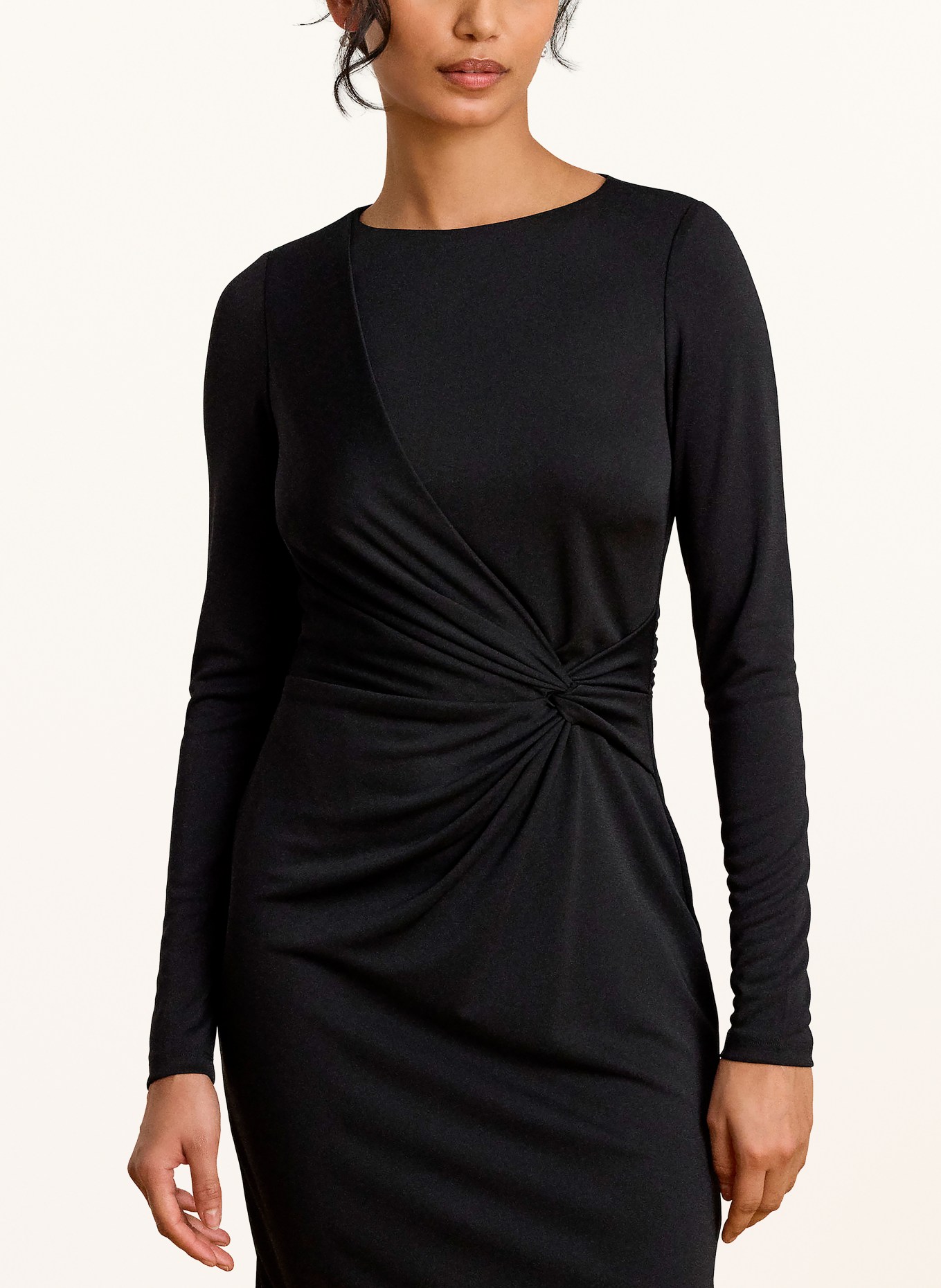 LAUREN RALPH LAUREN Jerseykleid: SCHWARZ