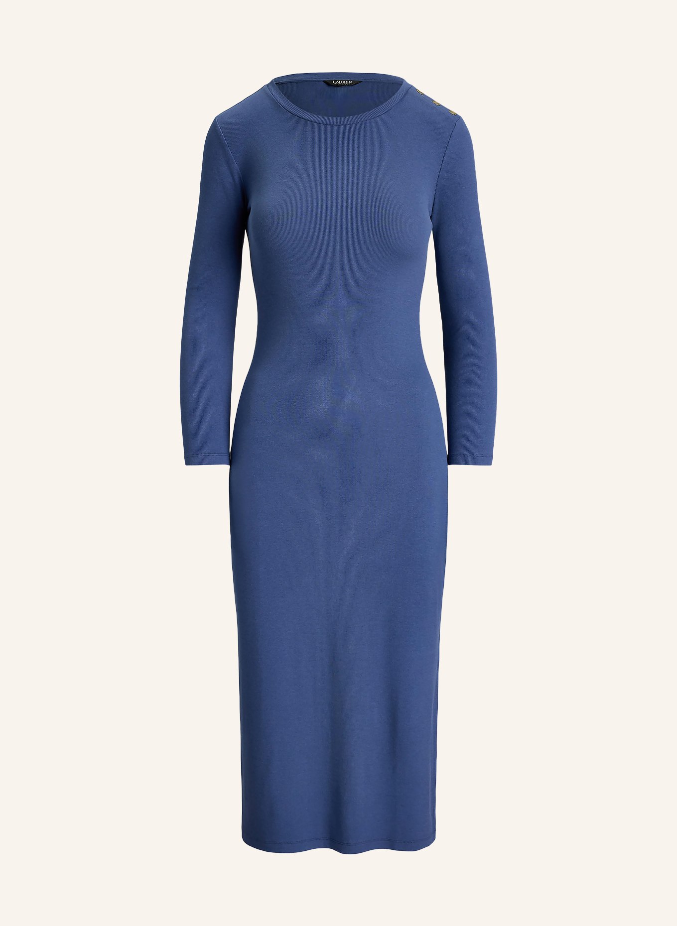 LAUREN RALPH LAUREN Jerseyové šaty s 3/4 rukávy: MODRÁ