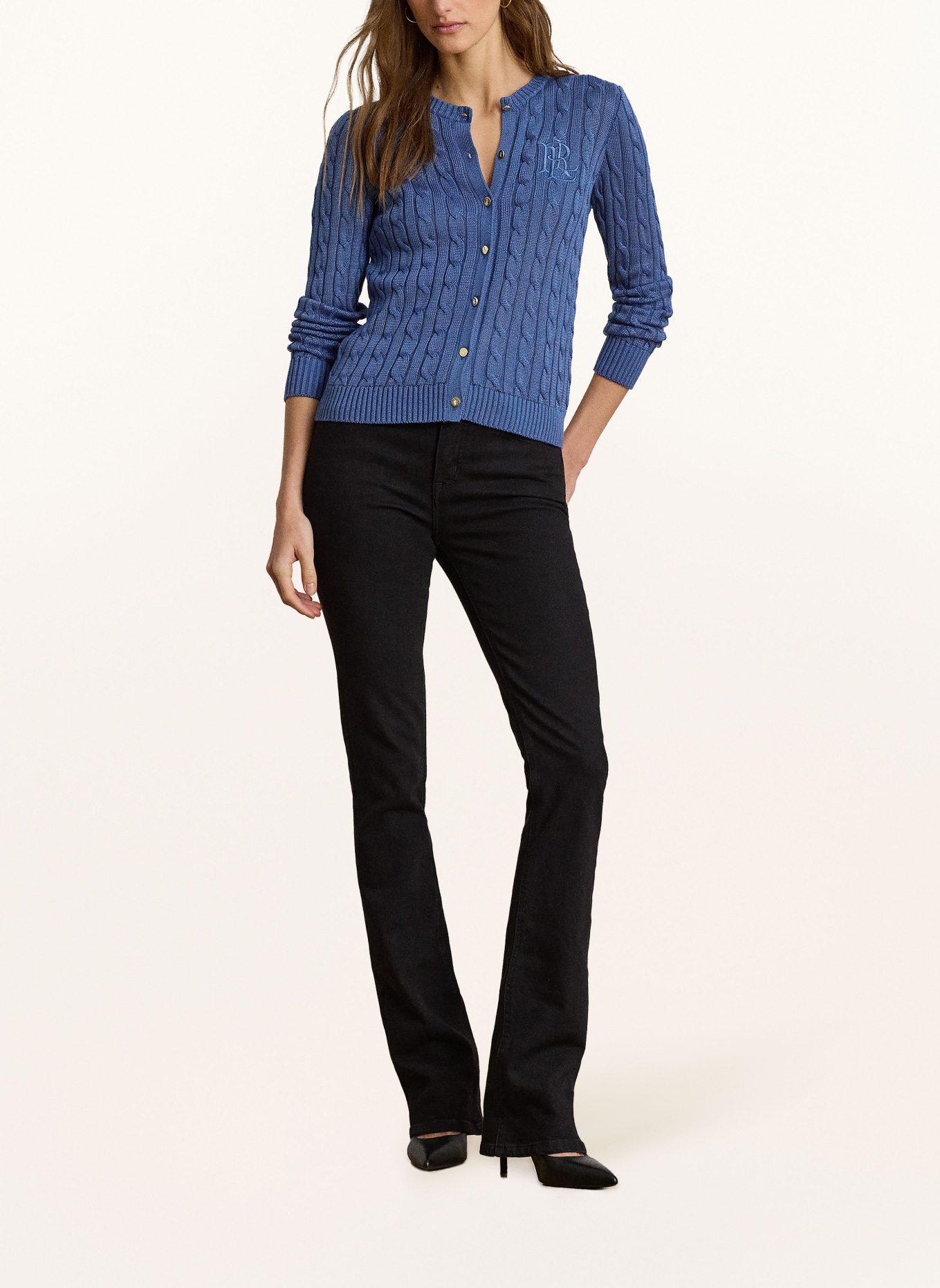 LAUREN RALPH LAUREN Strickjacke: BLAU