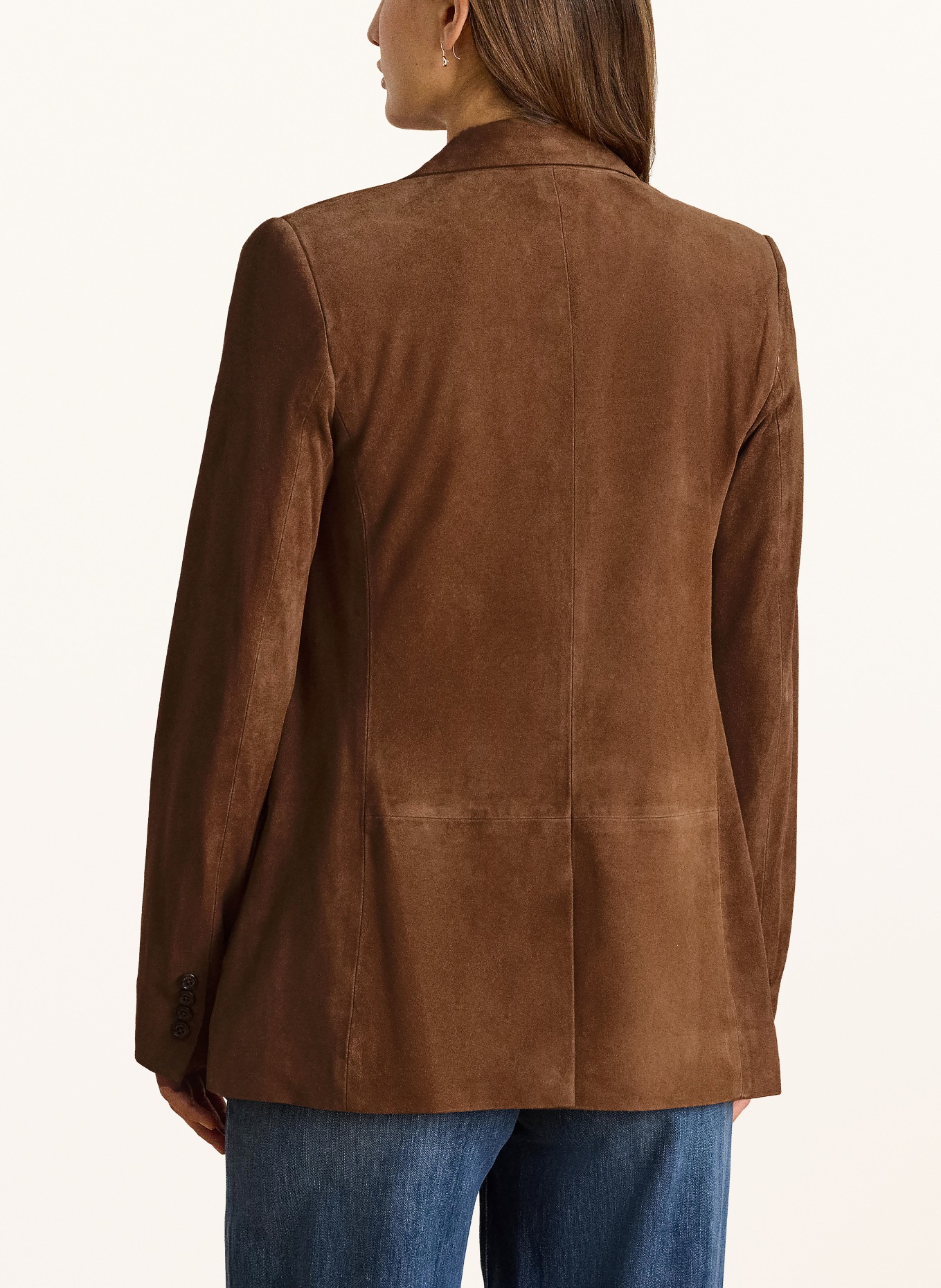 LAUREN RALPH LAUREN Lederblazer: COGNAC