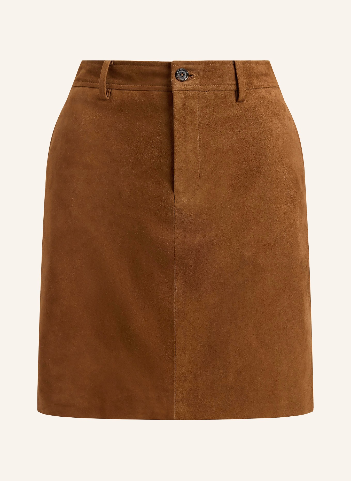 LAUREN RALPH LAUREN Leather skirt: CAMEL