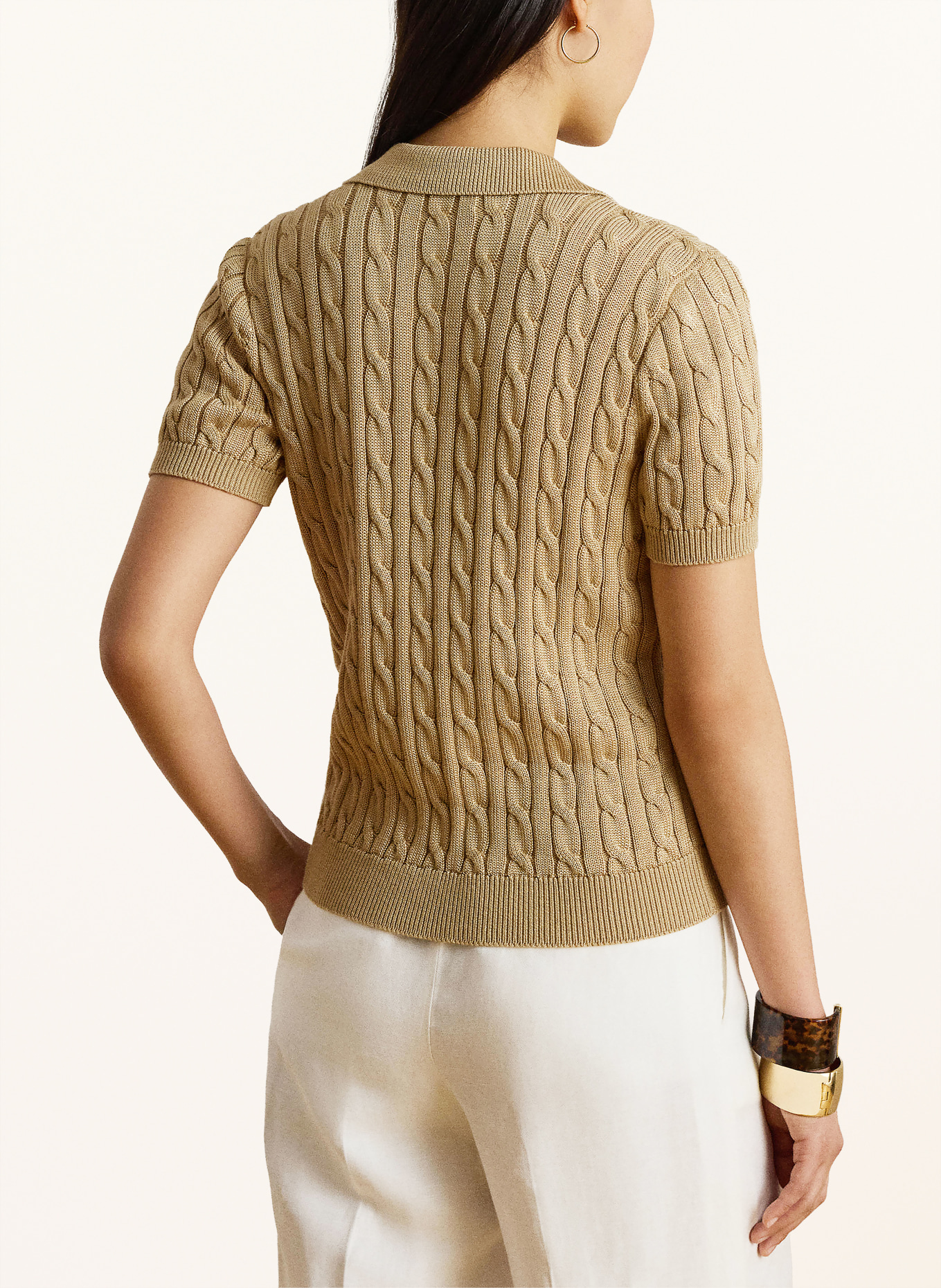 LAUREN RALPH LAUREN Strickshirt: BEIGE