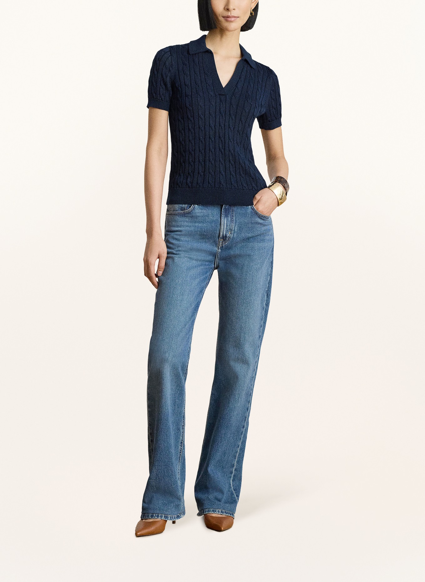 LAUREN RALPH LAUREN Strickshirt: DUNKELBLAU