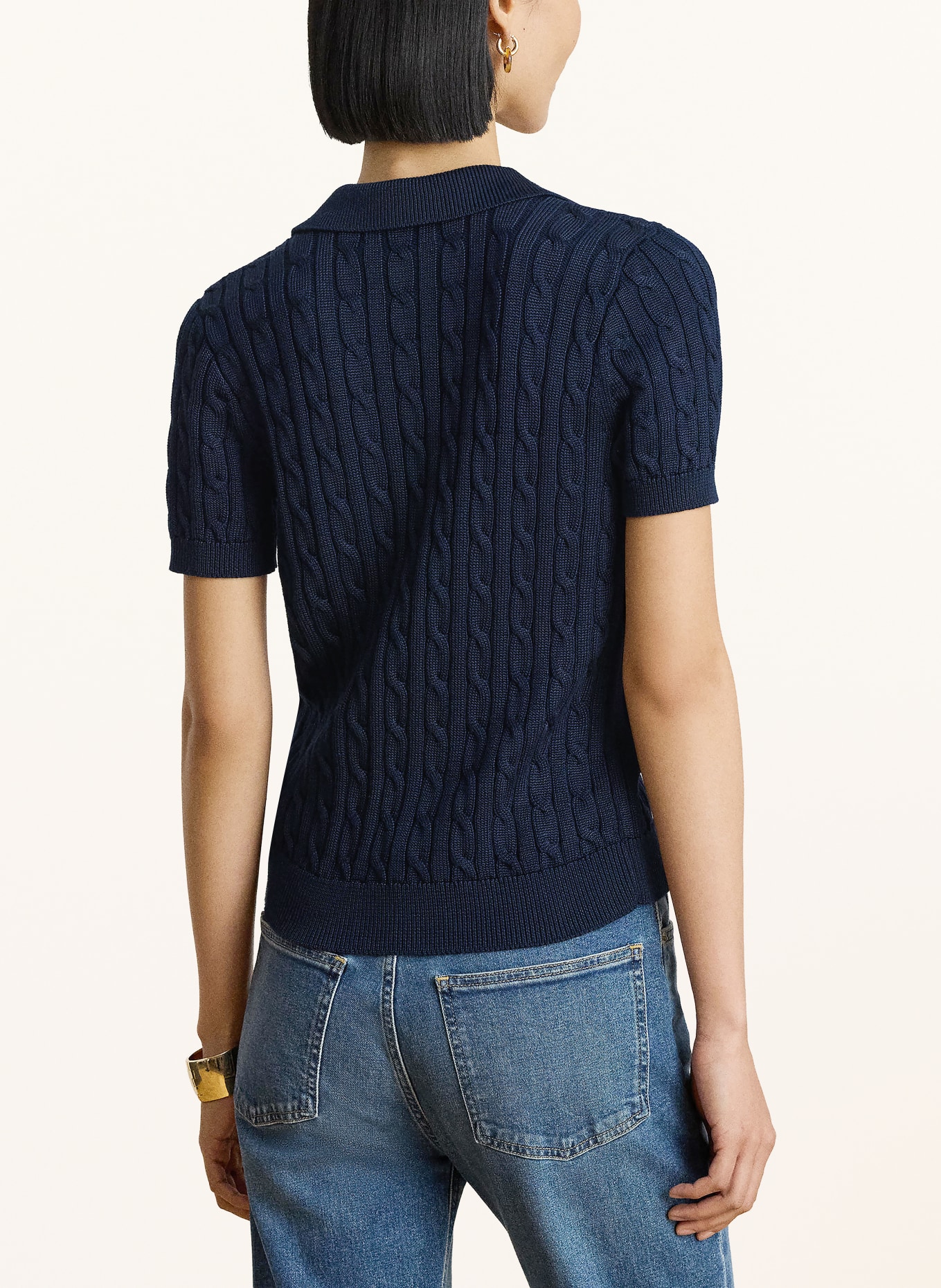 LAUREN RALPH LAUREN Strickshirt: DUNKELBLAU