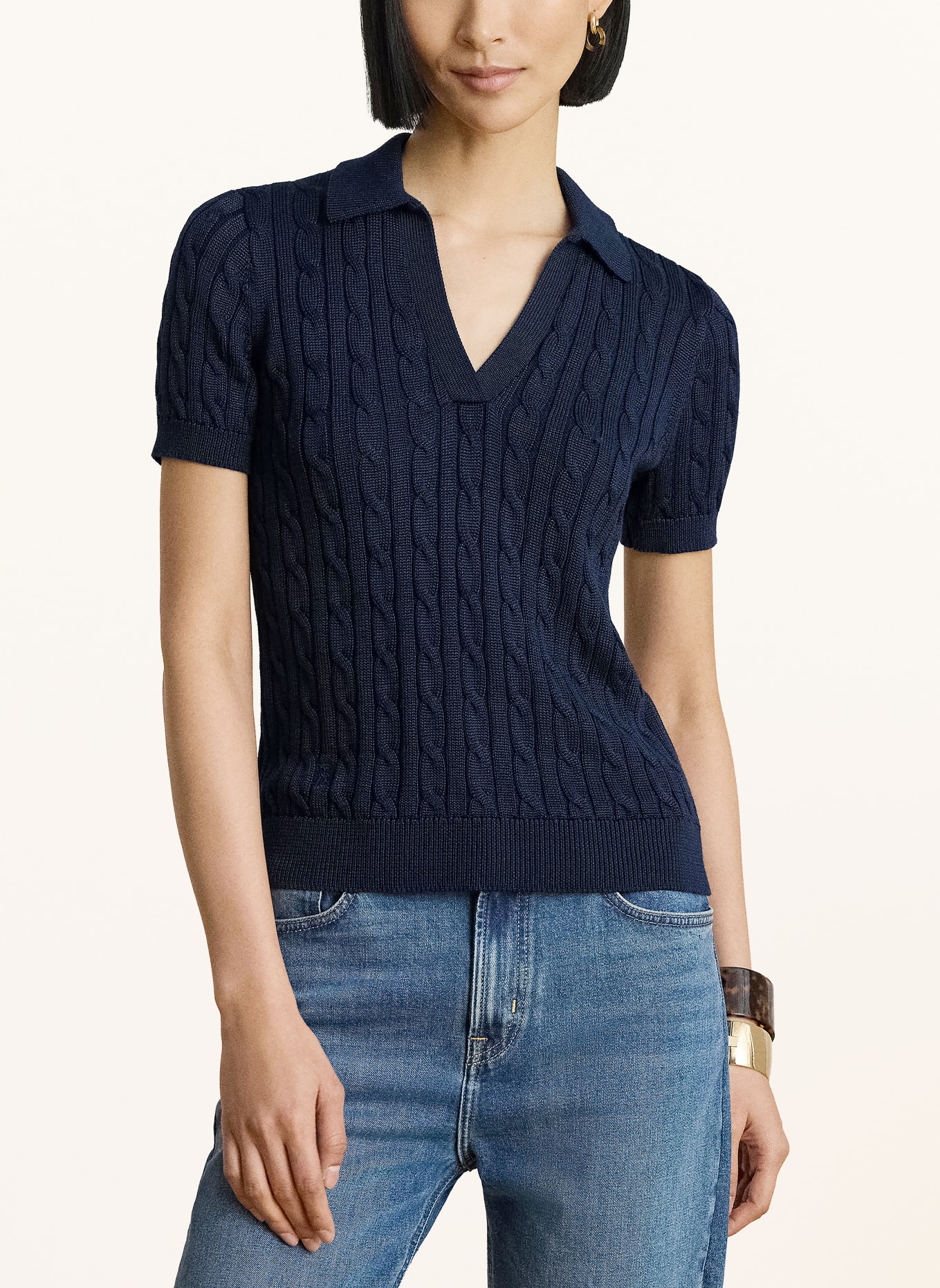 LAUREN RALPH LAUREN Strickshirt: DUNKELBLAU