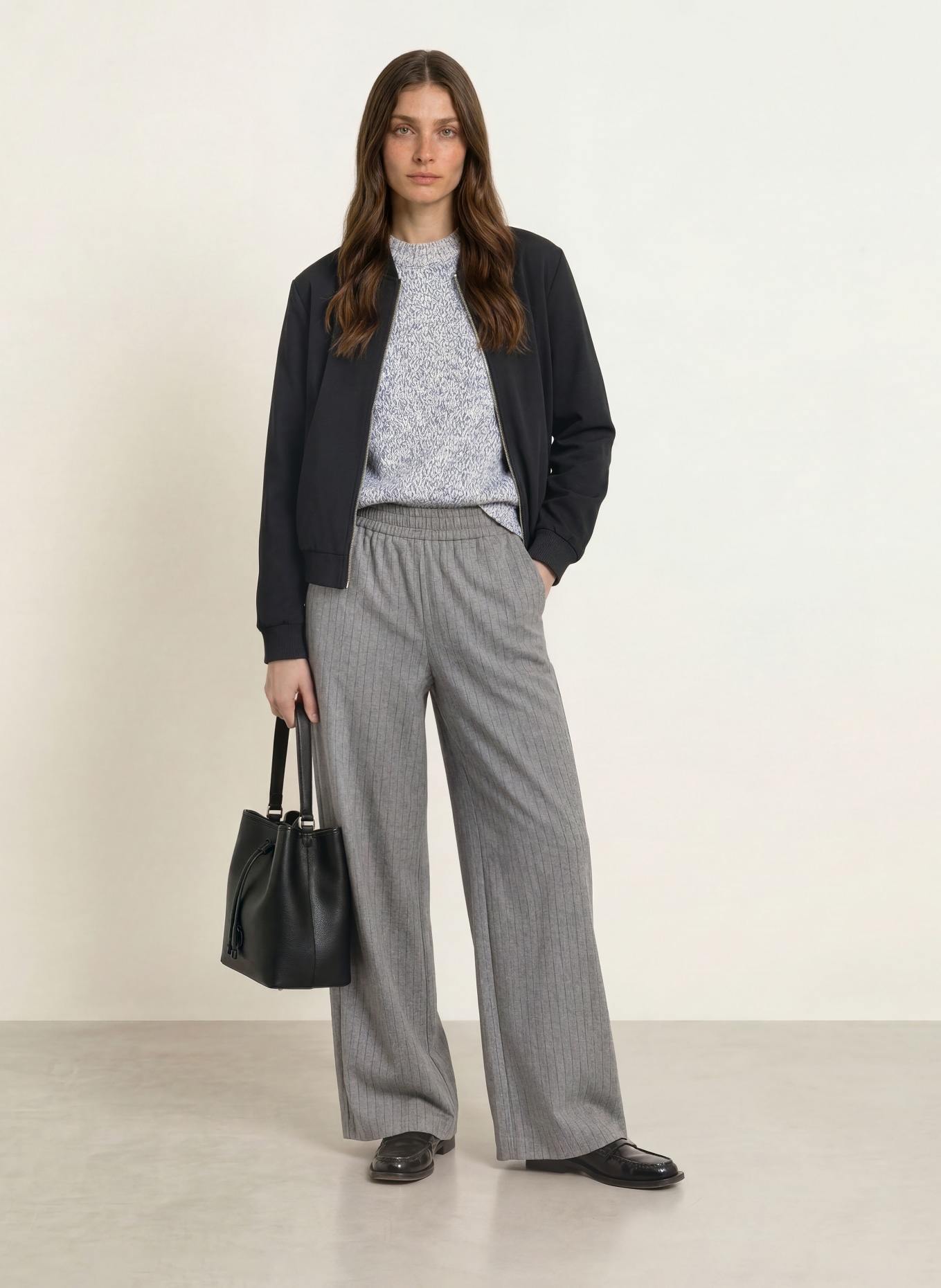 lilienfels Jersey Blouson: ZWART