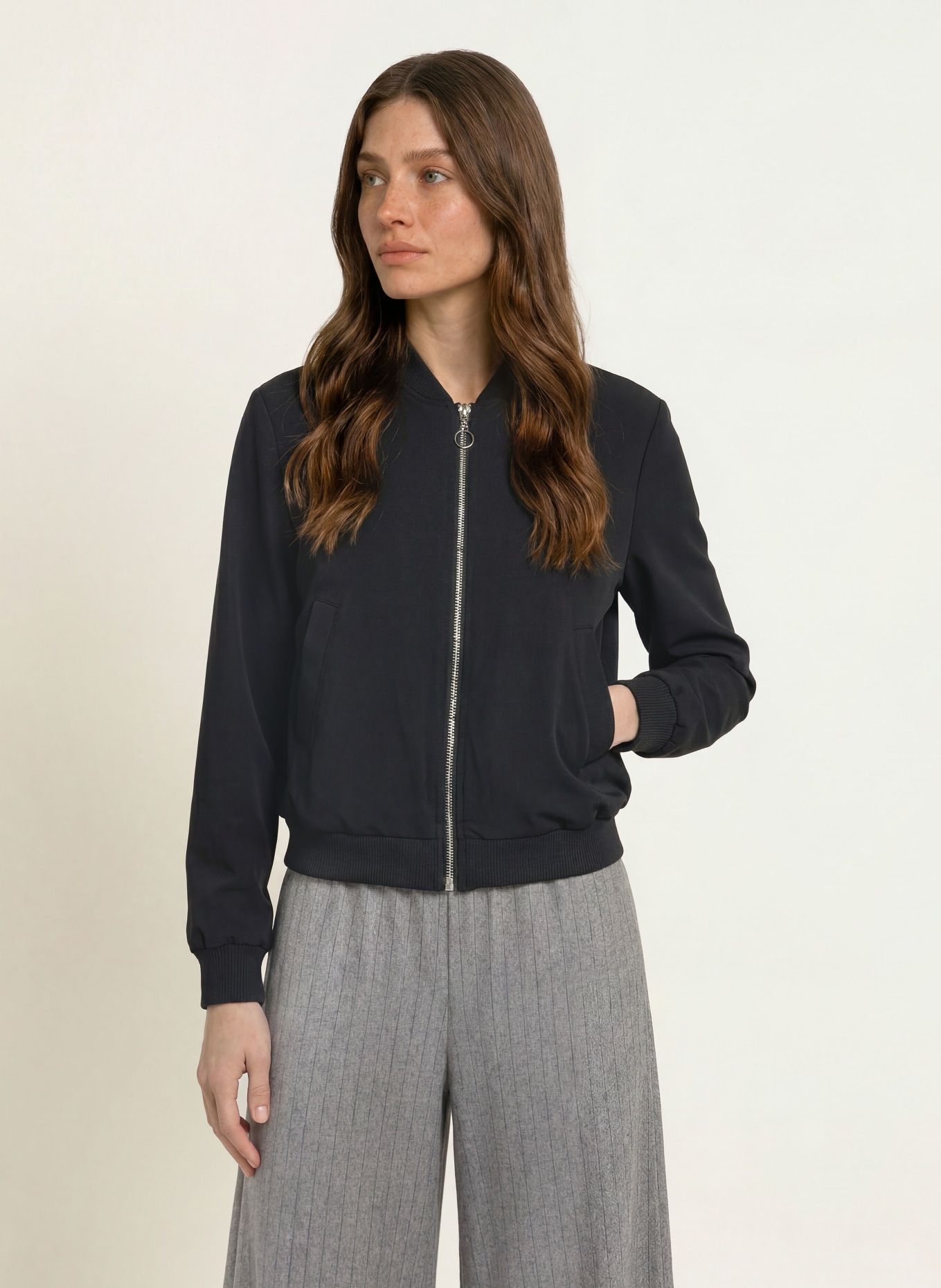 lilienfels Jersey Blouson: ZWART
