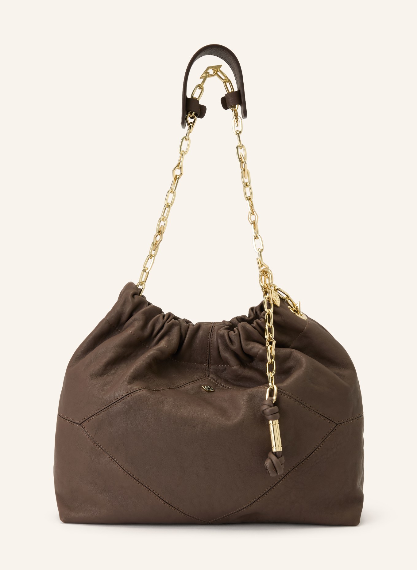 ba&sh Schultertasche: TAUPE / GOLD