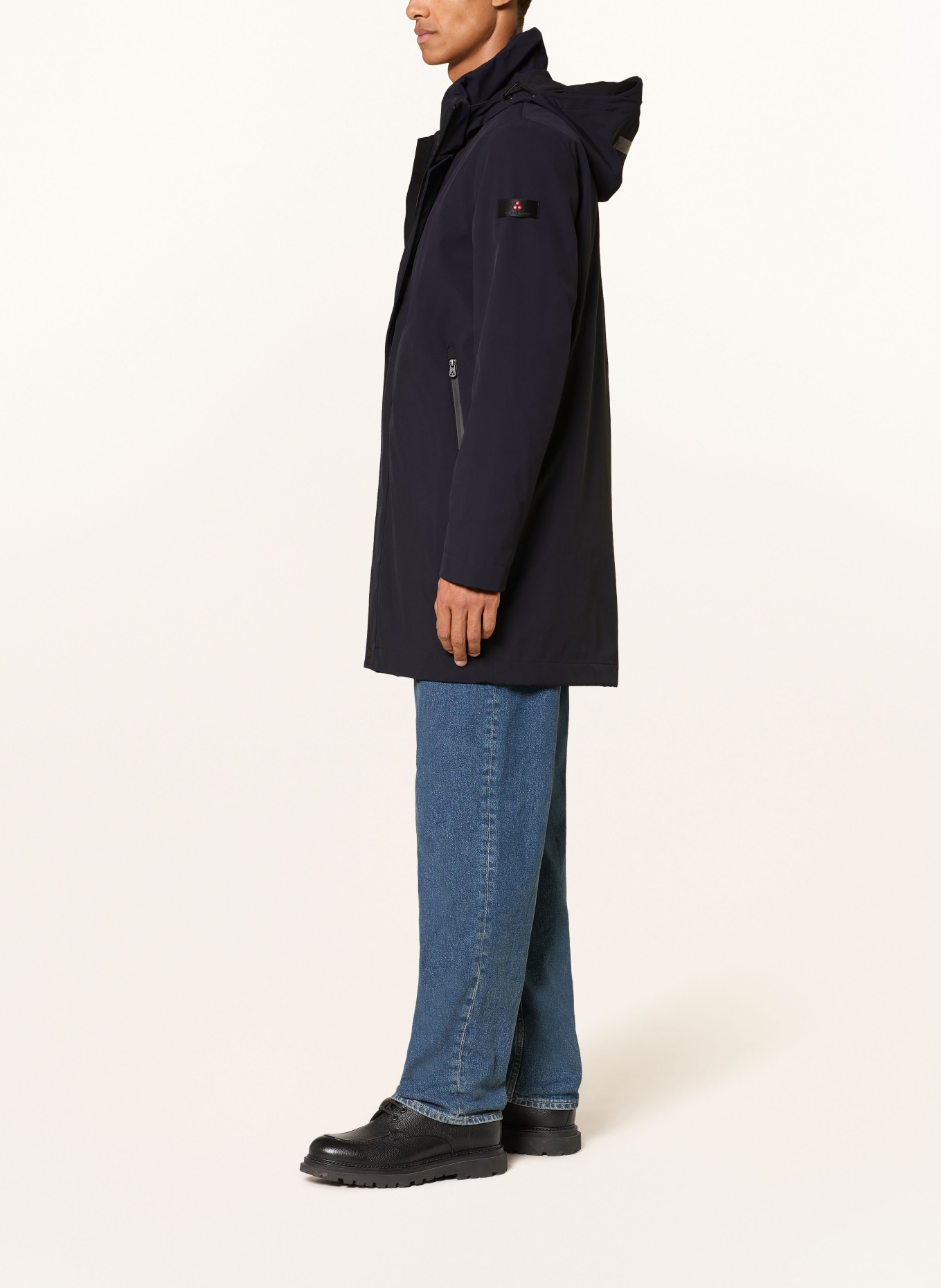 PEUTEREY ALBALI-Parka met afneembare capuchon: DONKERBLAUW