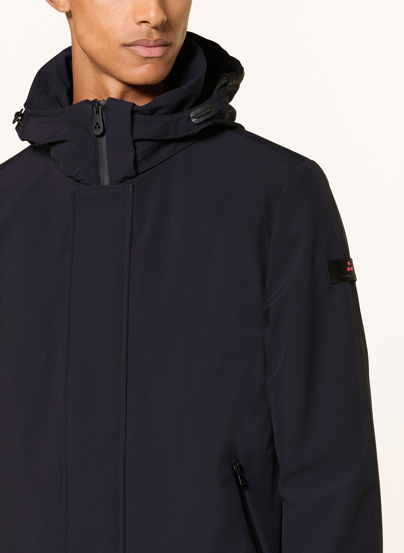 PEUTEREY ALBALI-Parka met afneembare capuchon: DONKERBLAUW