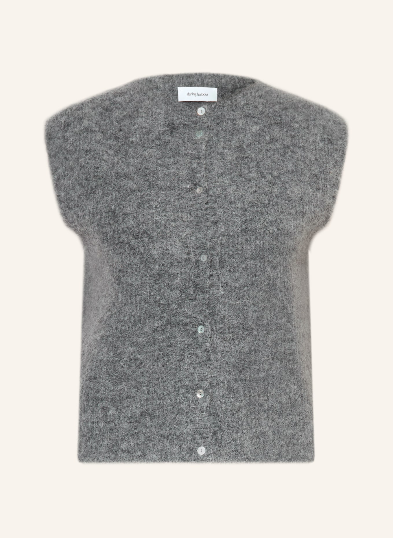 darling harbour Strickweste mit Alpaka: GREY MELANGE