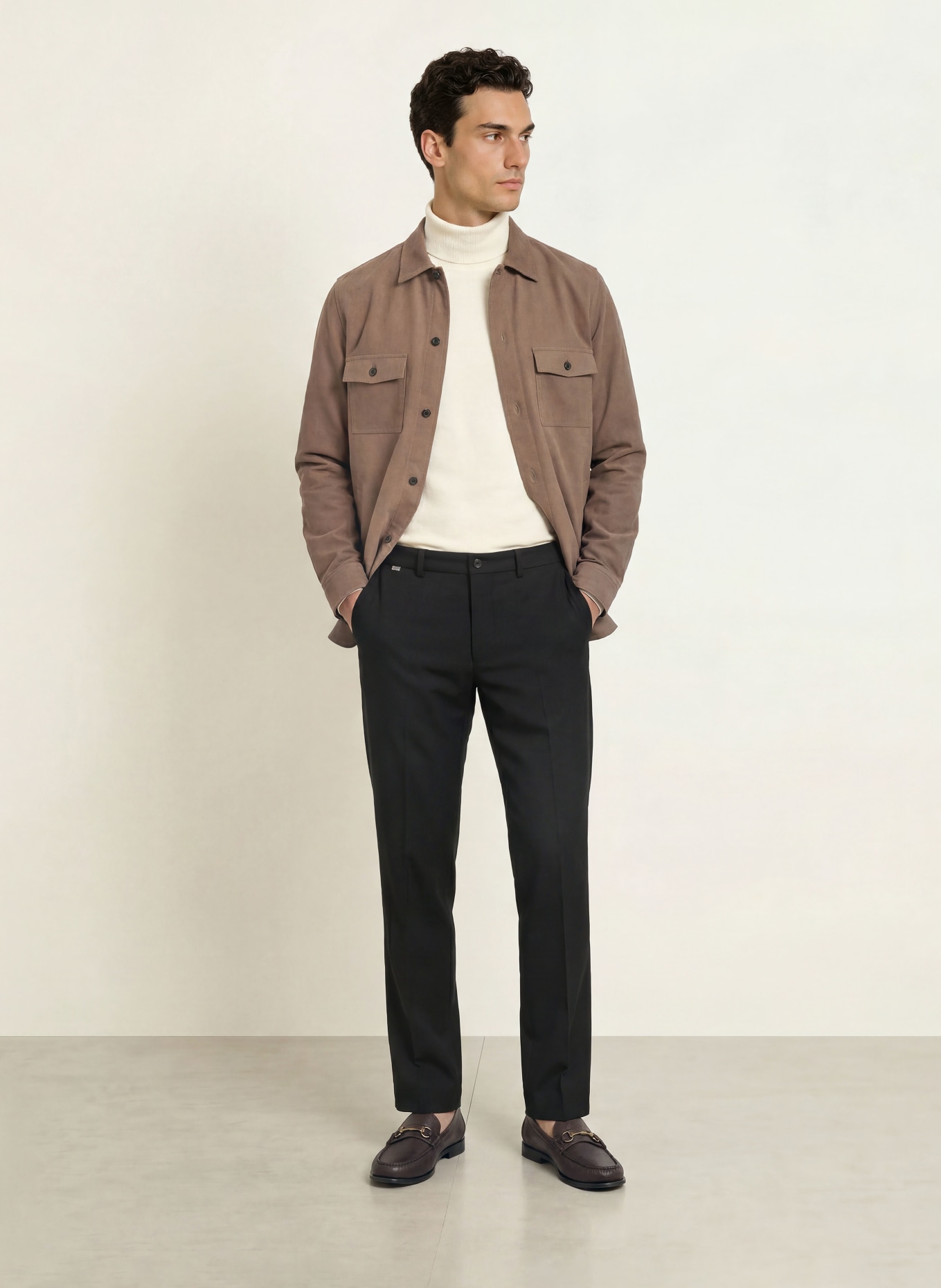 CINQUE CILAZO Relaxed Fit Trousers: BLACK