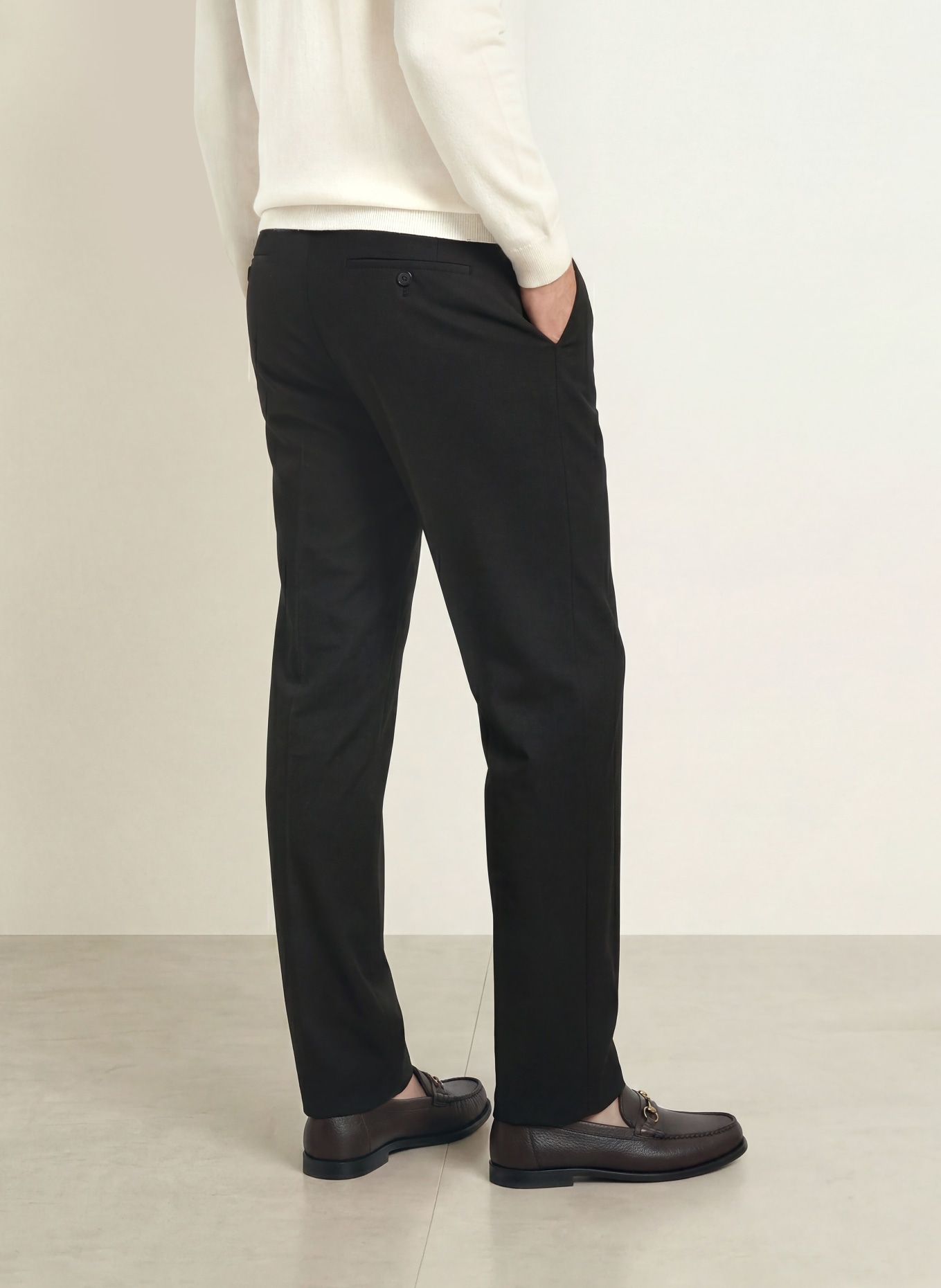 CINQUE CILAZO Relaxed Fit Trousers: BLACK