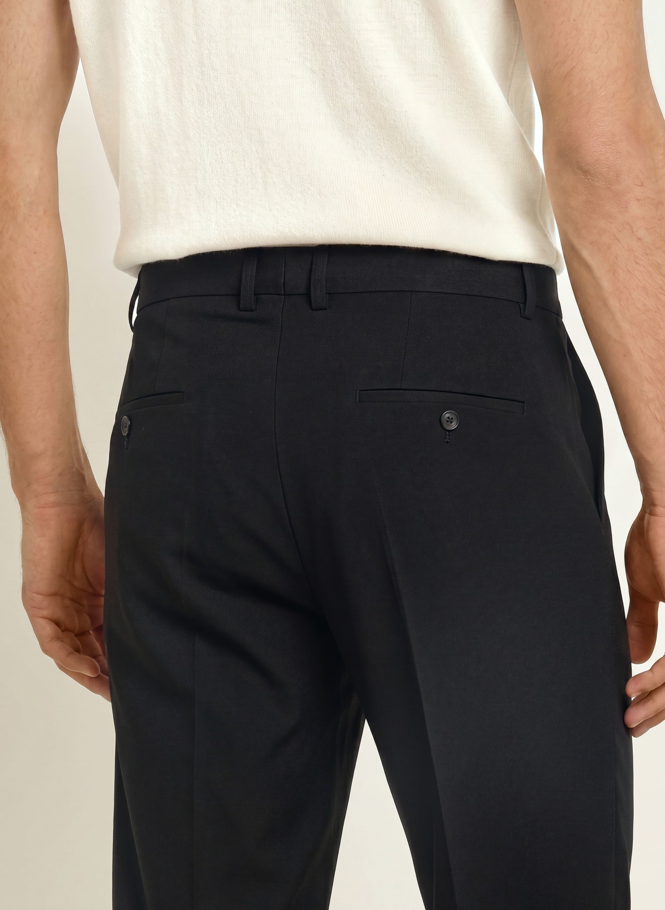 CINQUE CILAZO Relaxed Fit Trousers: BLACK