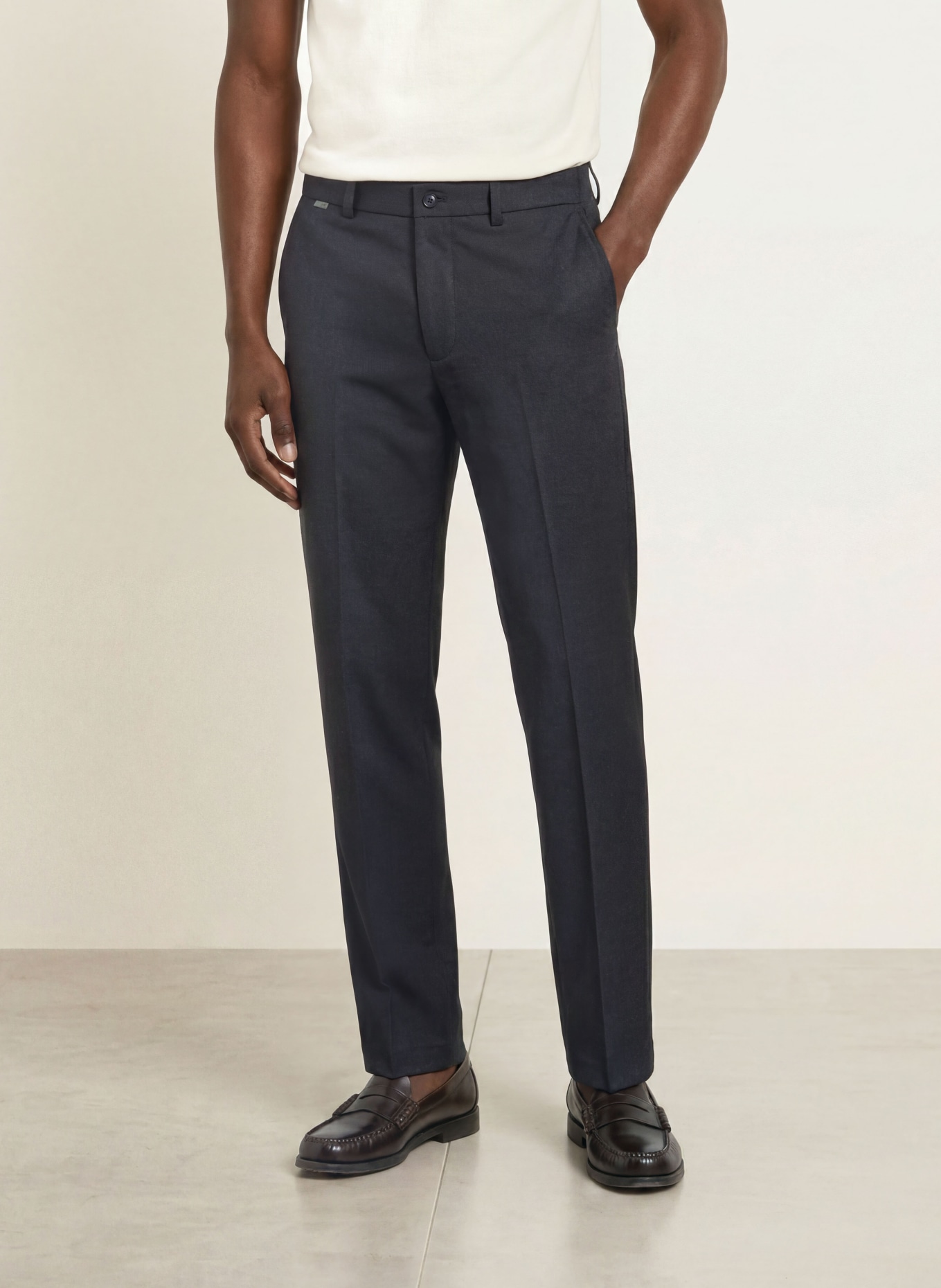 CINQUE CILAZO Relaxed Fit Trousers: DARK BLUE