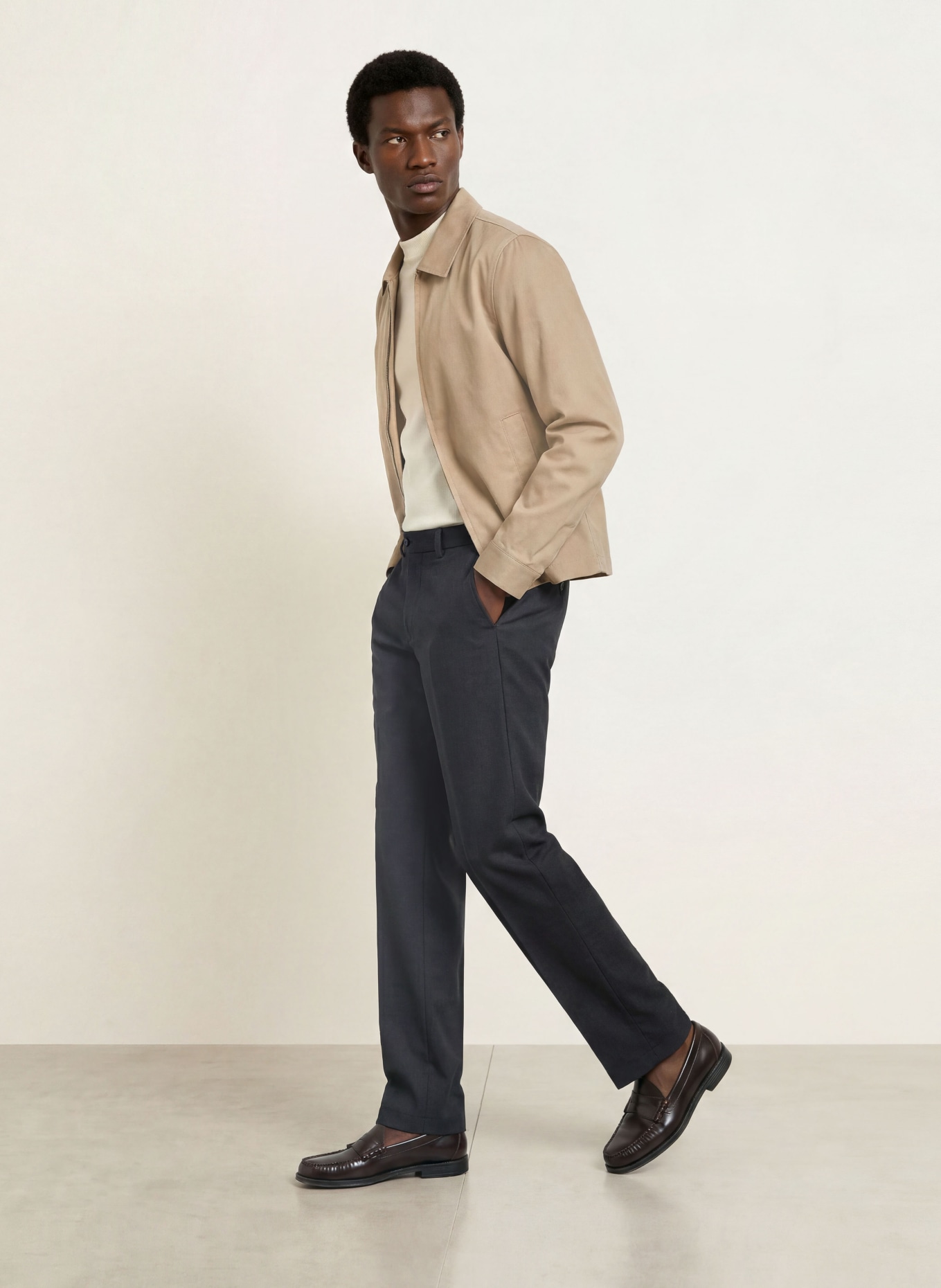 CINQUE CILAZO Relaxed Fit Trousers: DARK BLUE