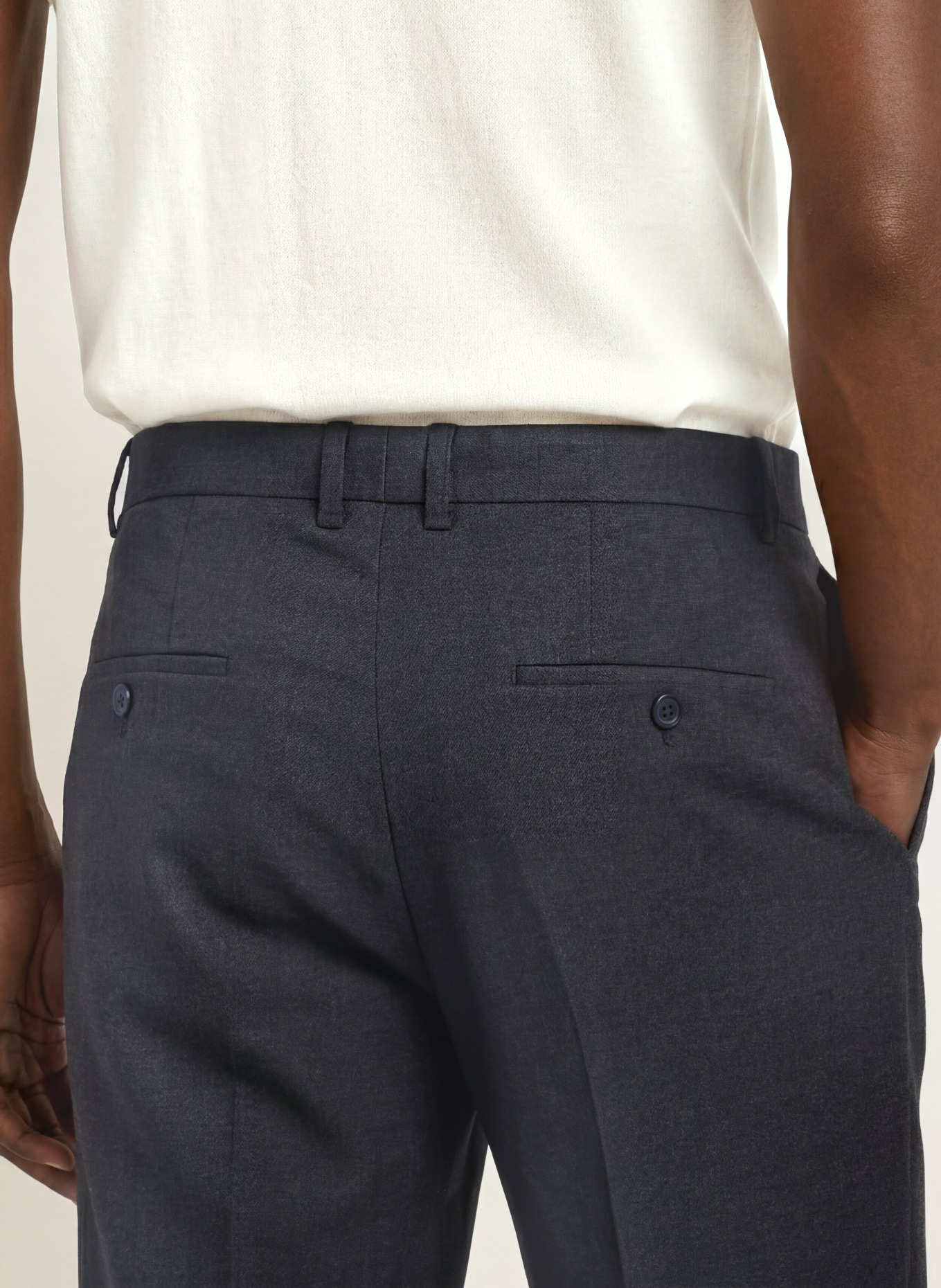 CINQUE CILAZO Relaxed Fit Trousers: DARK BLUE