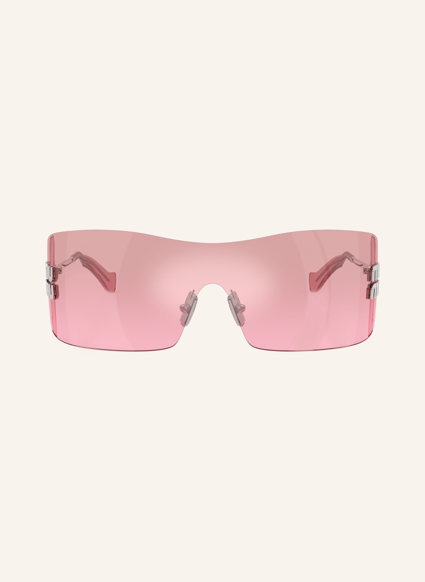 MIU MIU Sonnenbrille MU B53S: SILBER/ ROSA