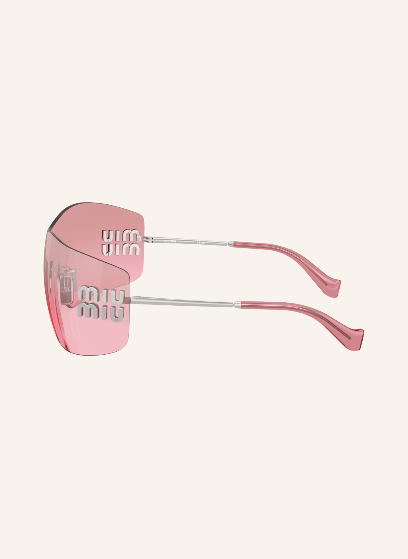 MIU MIU Sonnenbrille MU B53S: SILBER/ ROSA