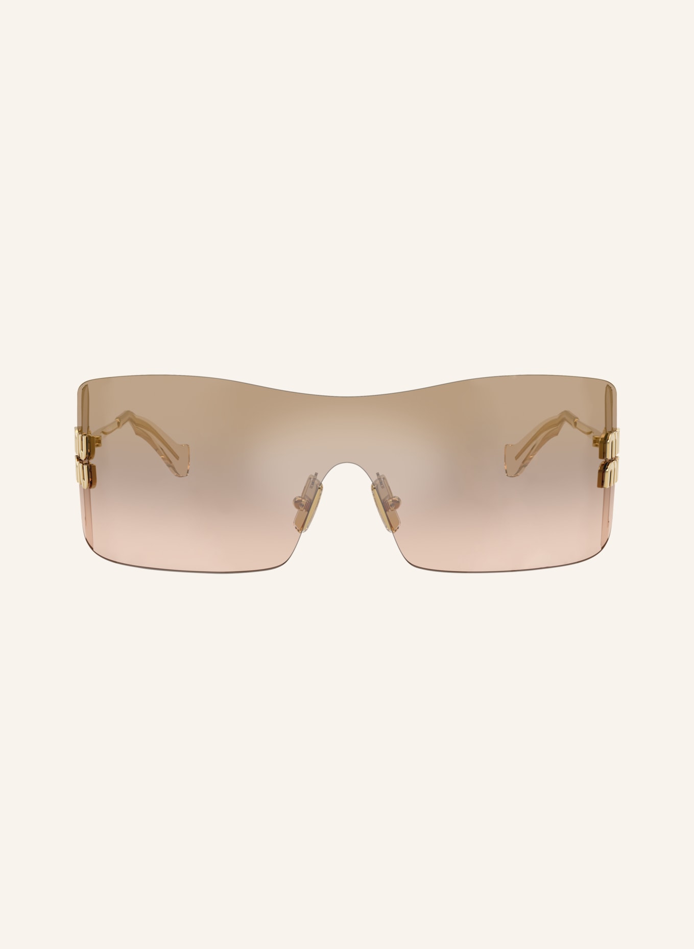 MIU MIU Sonnenbrille MU B53S: GOLD/ HELLBRAUN VERLAUF