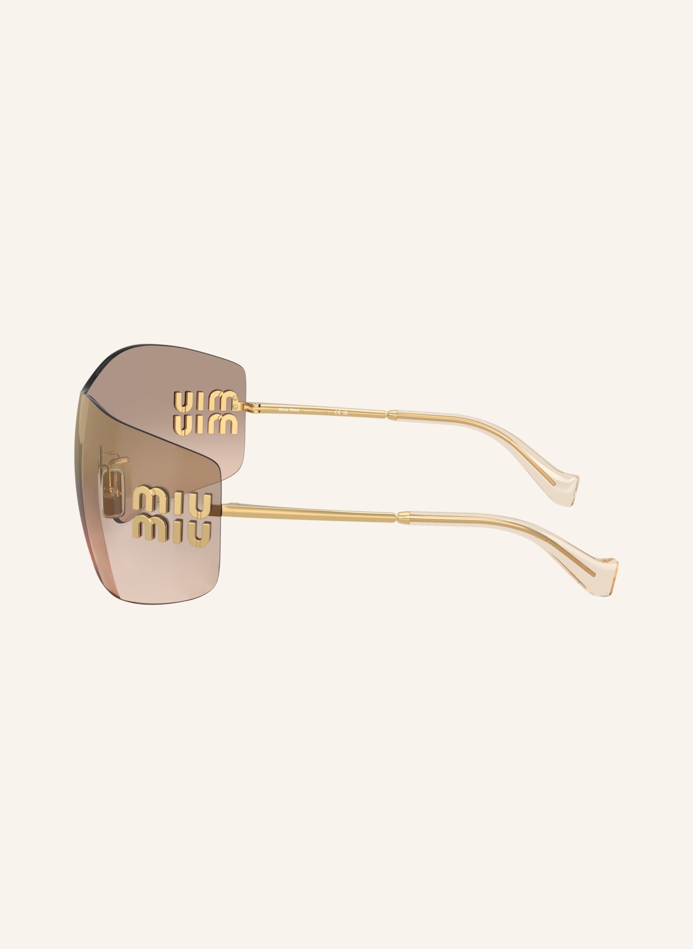 MIU MIU Sonnenbrille MU B53S: GOLD/ HELLBRAUN VERLAUF