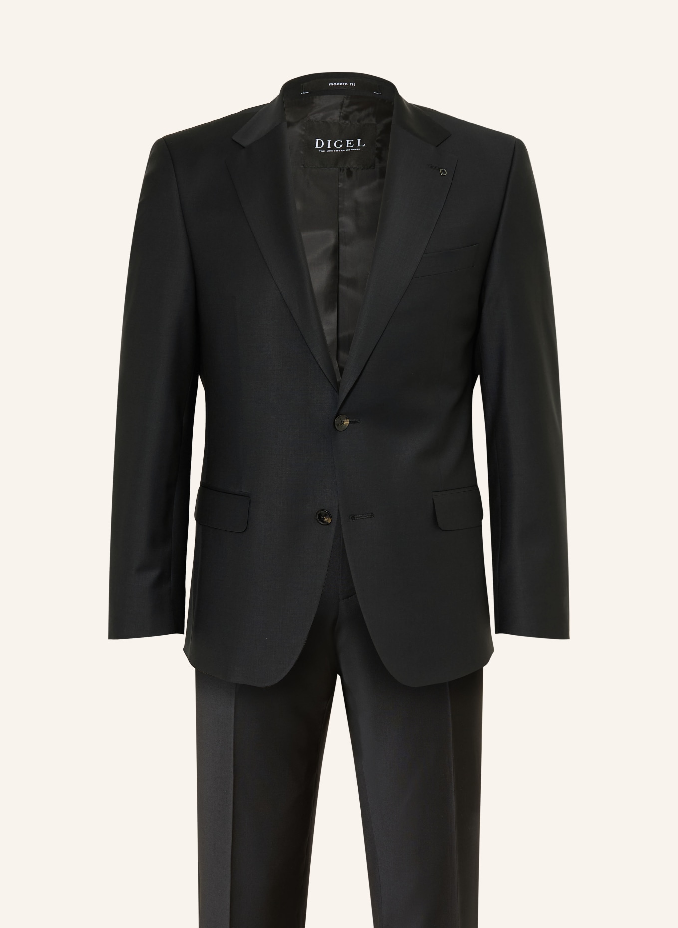 DIGEL Anzug DAREN Modern Fit: SCHWARZ