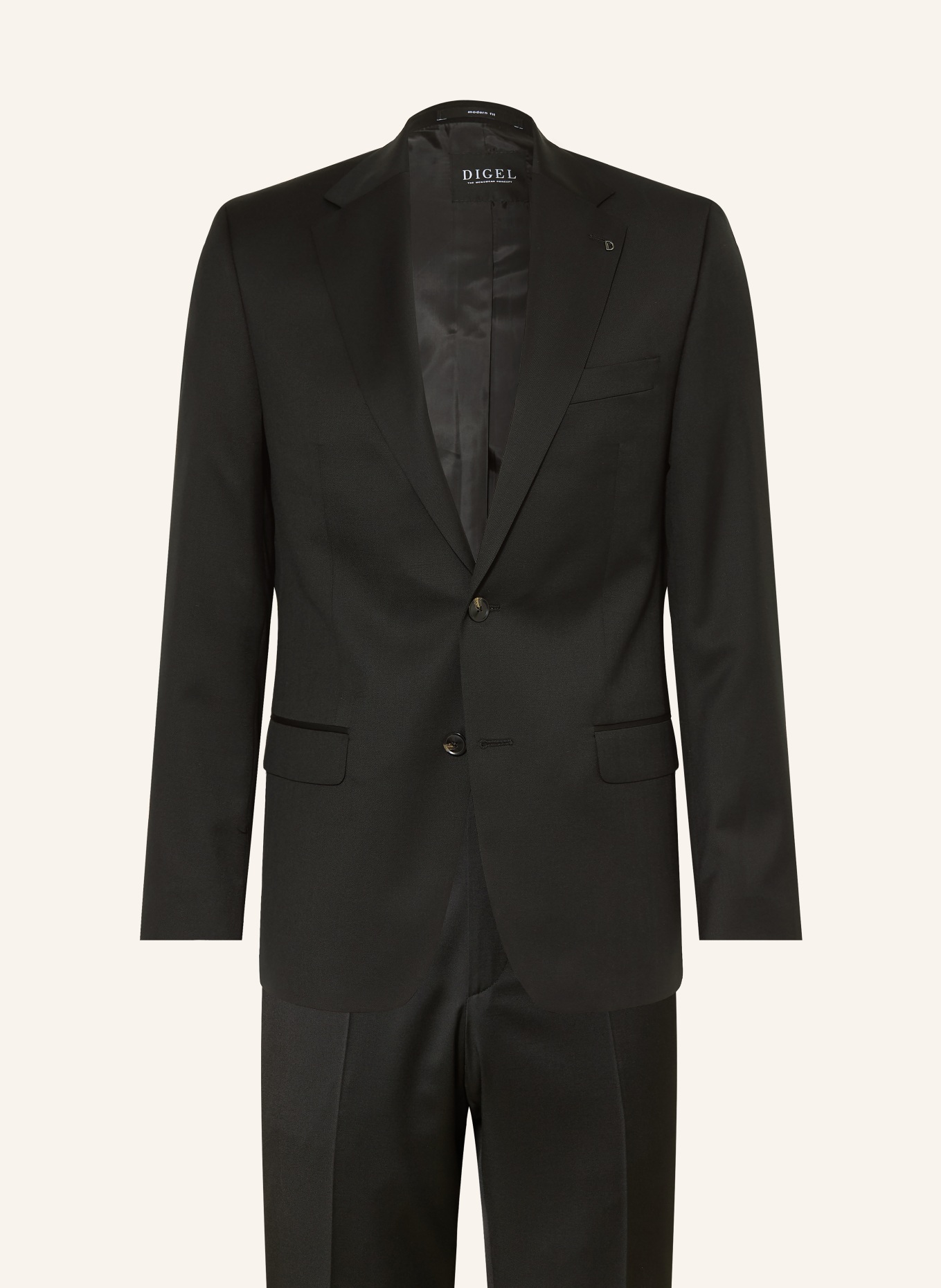 DIGEL Anzug DAREN Modern Fit: SCHWARZ