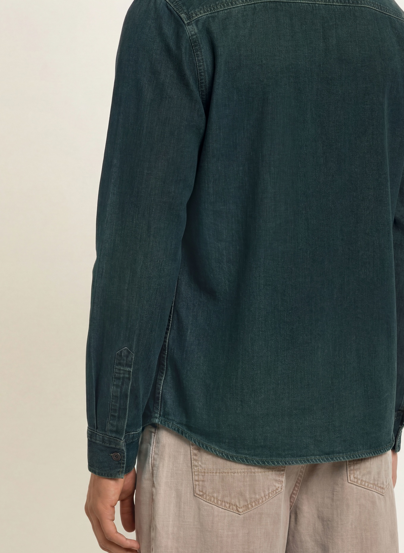ALLSAINTS GLEASON Slim Fit Denim Shirt: DARK BLUE