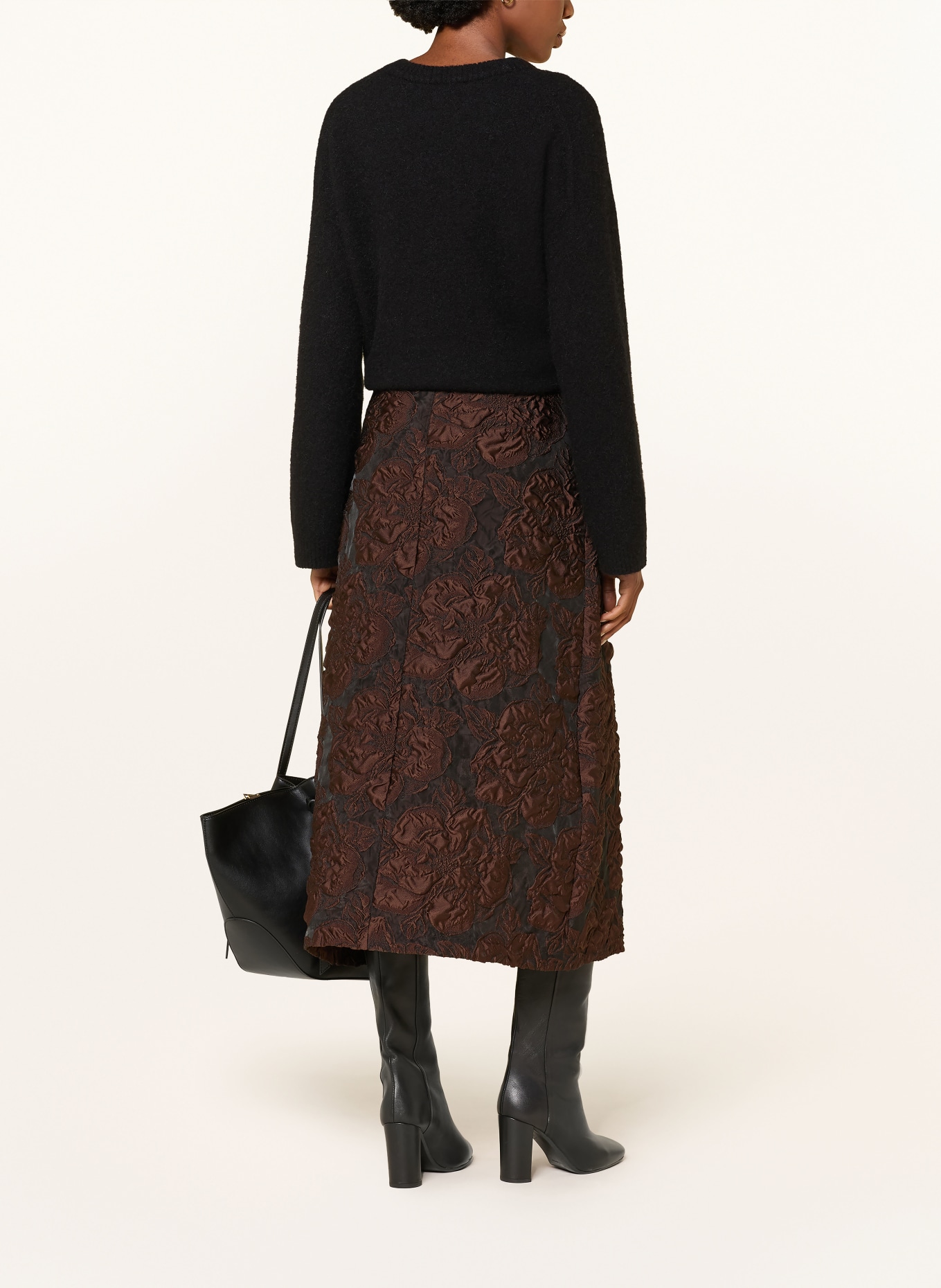 LUNATICA MILANO Jupe: MARRON FONCÉ / NOIR