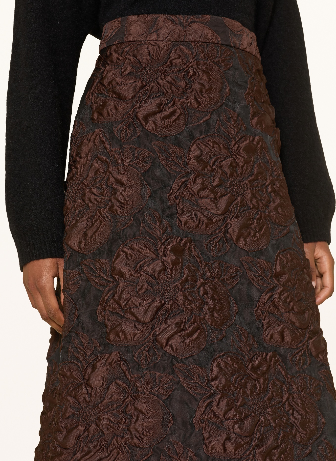 LUNATICA MILANO Jupe: MARRON FONCÉ / NOIR