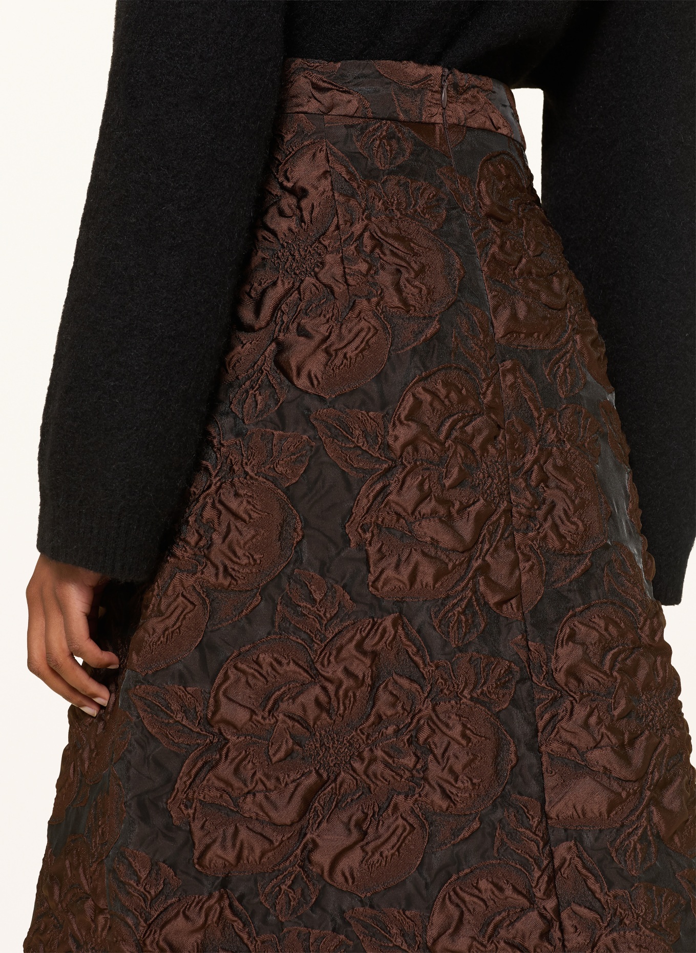 LUNATICA MILANO Jupe: MARRON FONCÉ / NOIR