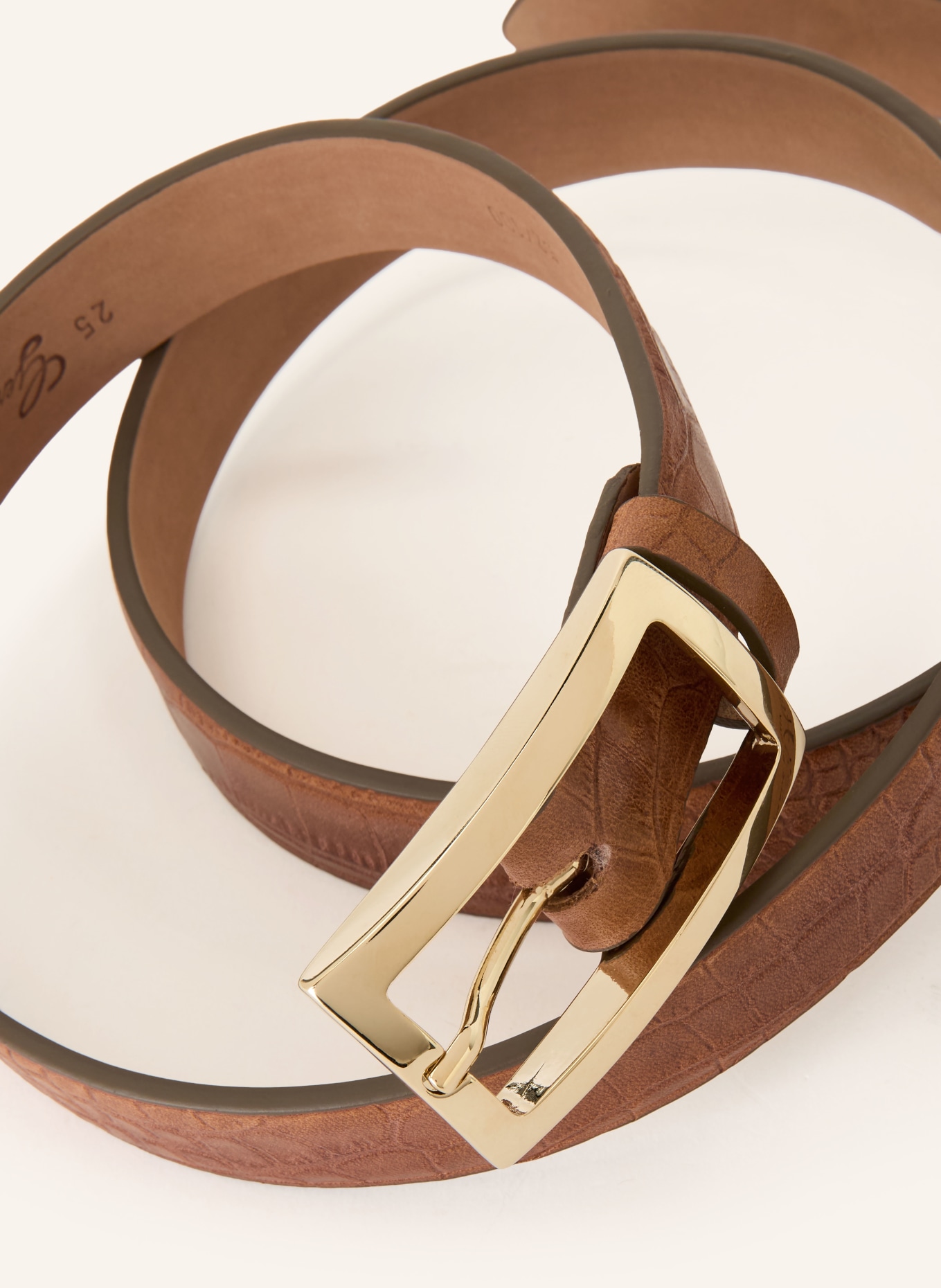 Reptile's House Leren riem LOUISIANA: CAMEL / GOUD