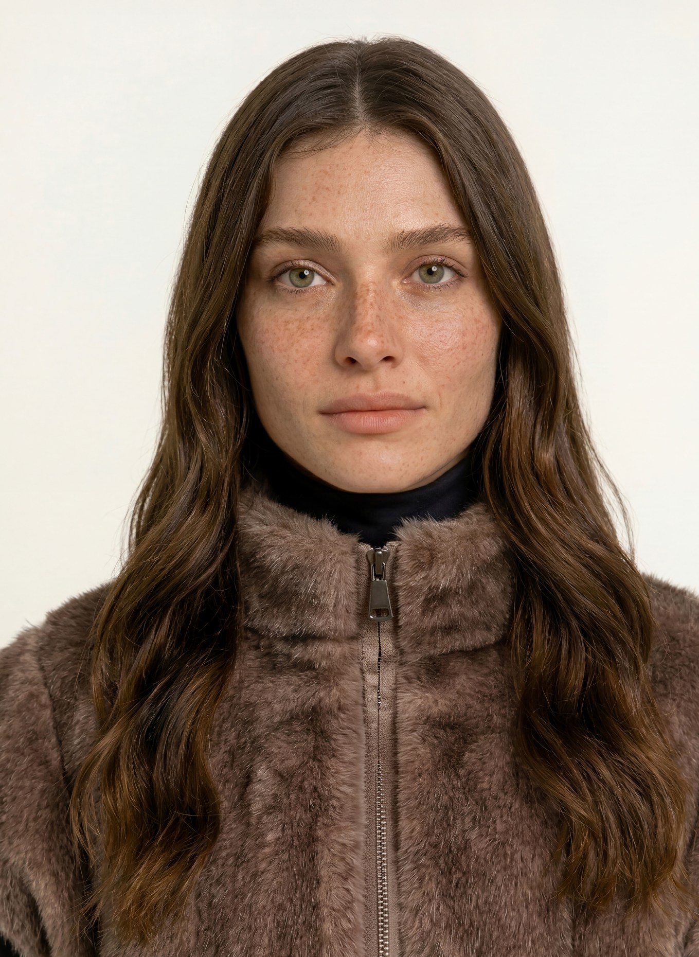 BETTA CORRADI Faux fur vest: BROWN / LIGHT BROWN