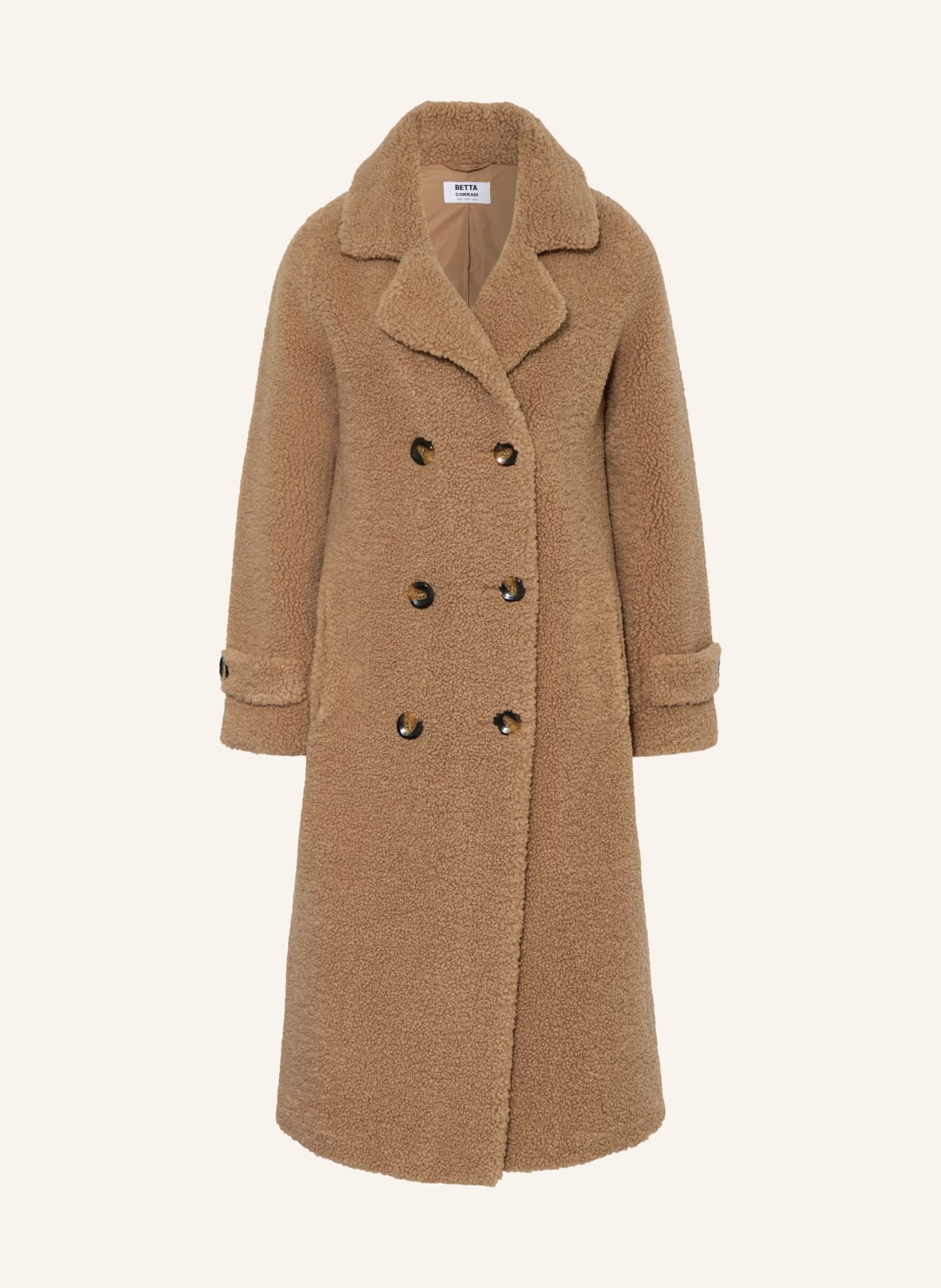 BETTA CORRADI Manteau en fausse fourrure: BEIGE