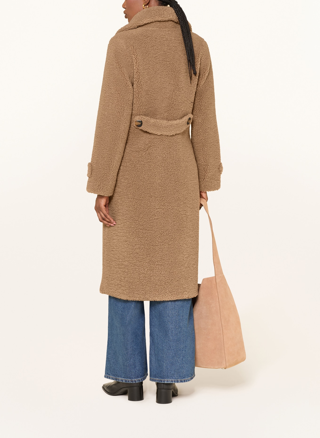 BETTA CORRADI Manteau en fausse fourrure: BEIGE
