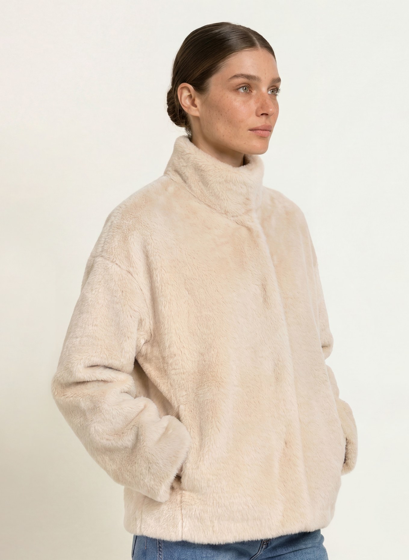 BETTA CORRADI Kunstfell-Jacke: HELLBRAUN