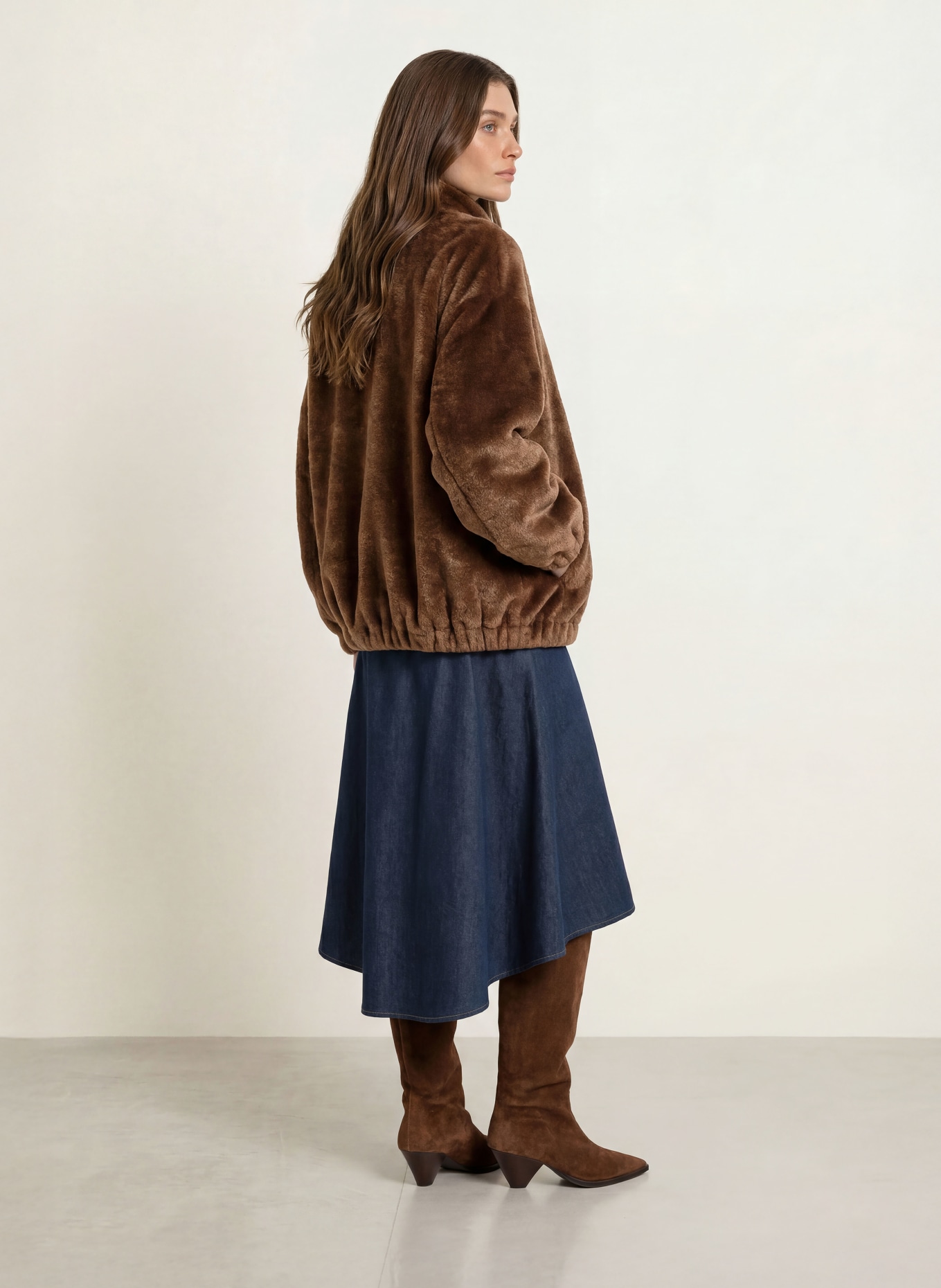 BETTA CORRADI Kunstfell-Blouson: BRAUN