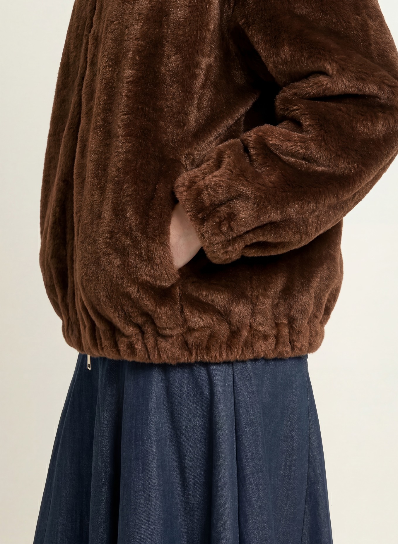BETTA CORRADI Kunstfell-Blouson: BRAUN
