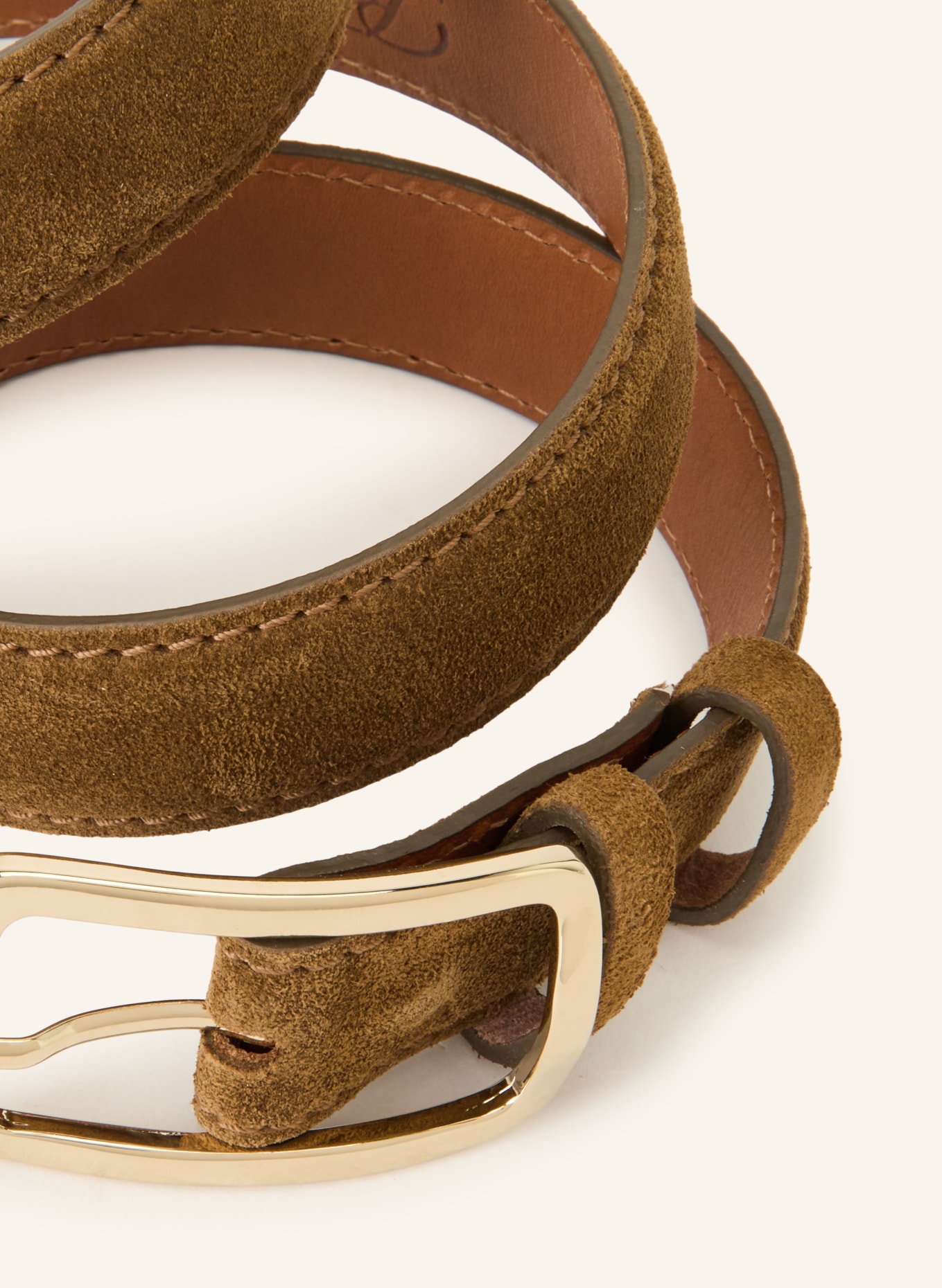 Reptile's House Leren riem: CAMEL / GOUD