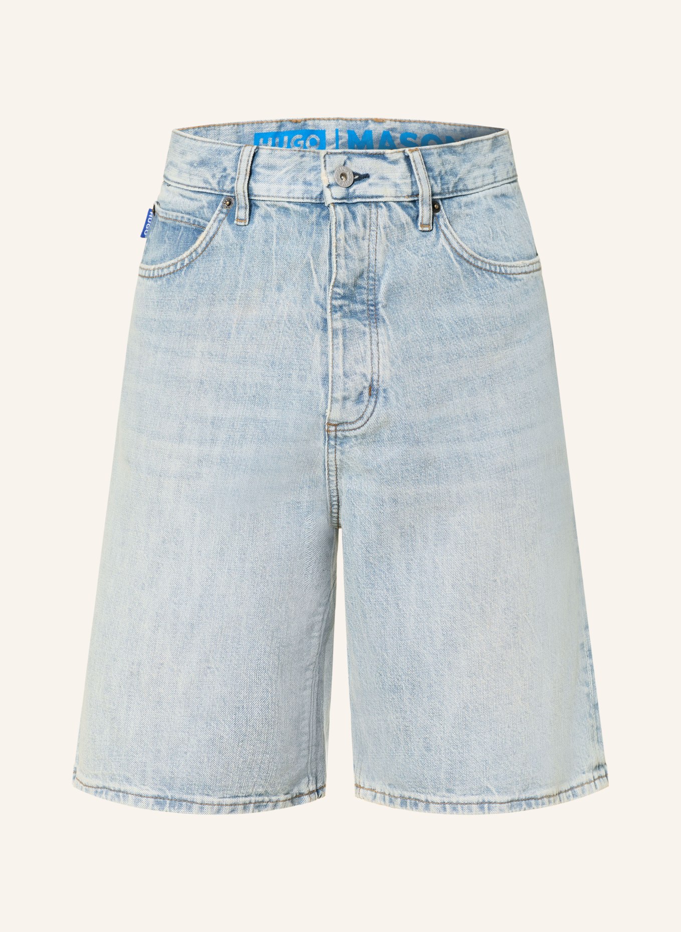 HUGO Jeansshorts MASON Loose Baggy Fit: 455 LIGHT/PASTEL BLUE