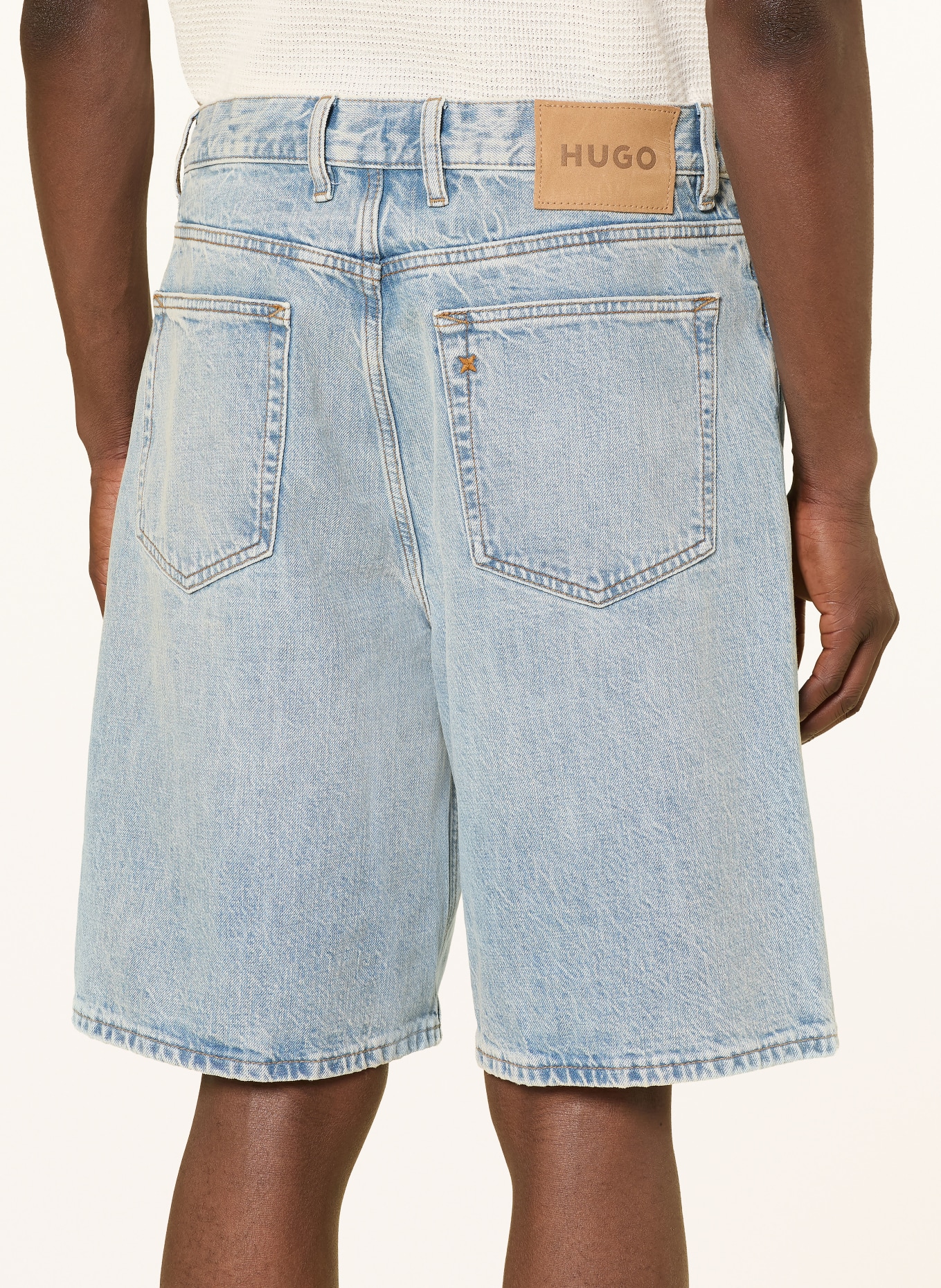 HUGO Jeansshorts MASON Loose Baggy Fit: 455 LIGHT/PASTEL BLUE