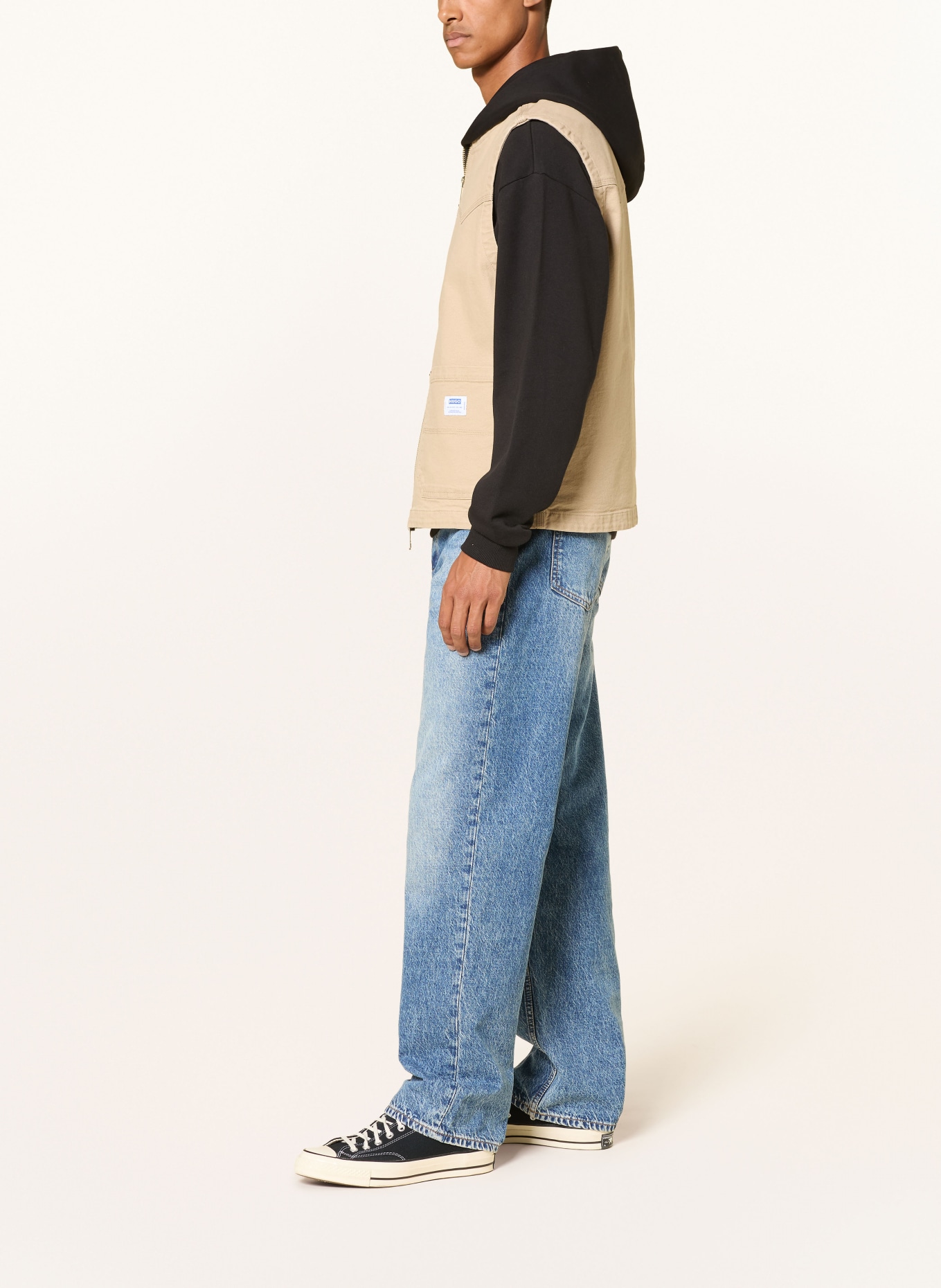 HUGO Jeans NATE Baggy Fit: 420 MEDIUM BLUE