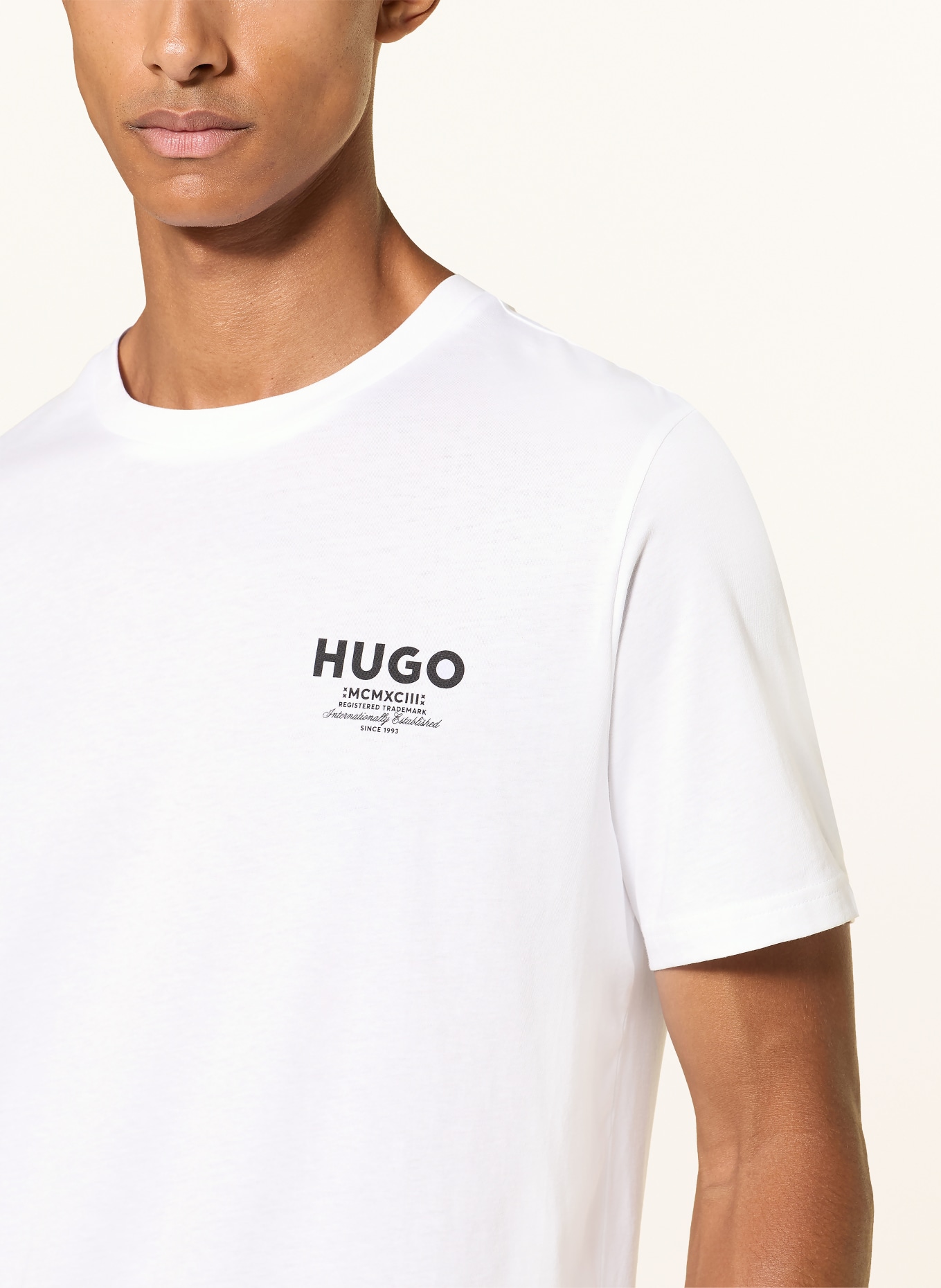HUGO T-shirt NESPTEE: WIT