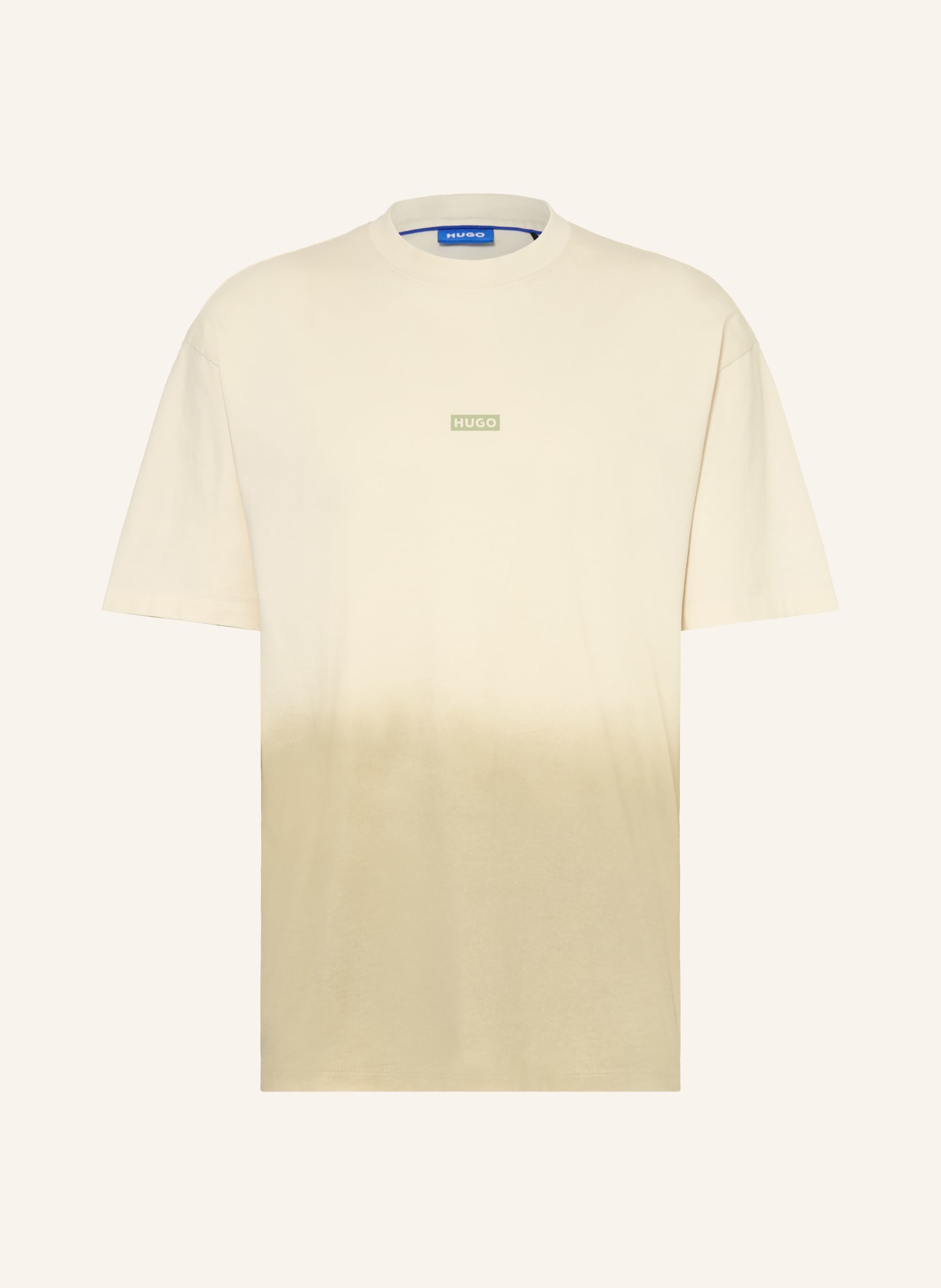 HUGO T-shirt NALONO: BEIGE / KAKI