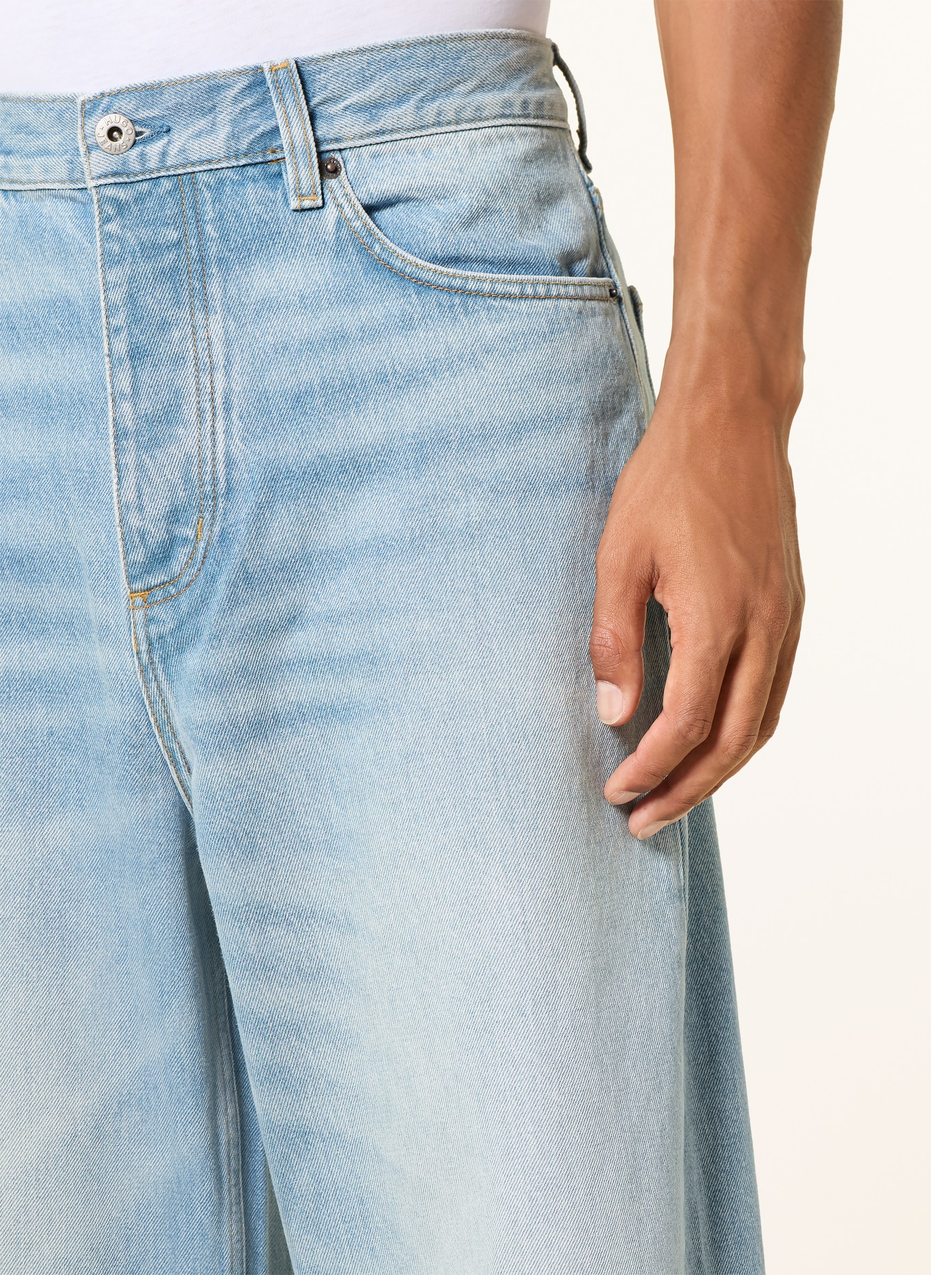 HUGO Jeans MASON Loose Baggy Fit: 452 LIGHT/PASTEL BLUE