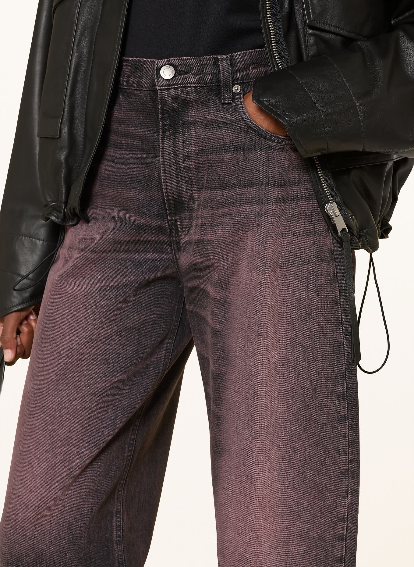 HAIKURE Barrel Jeans BIBI: L0939 PINK BLACK