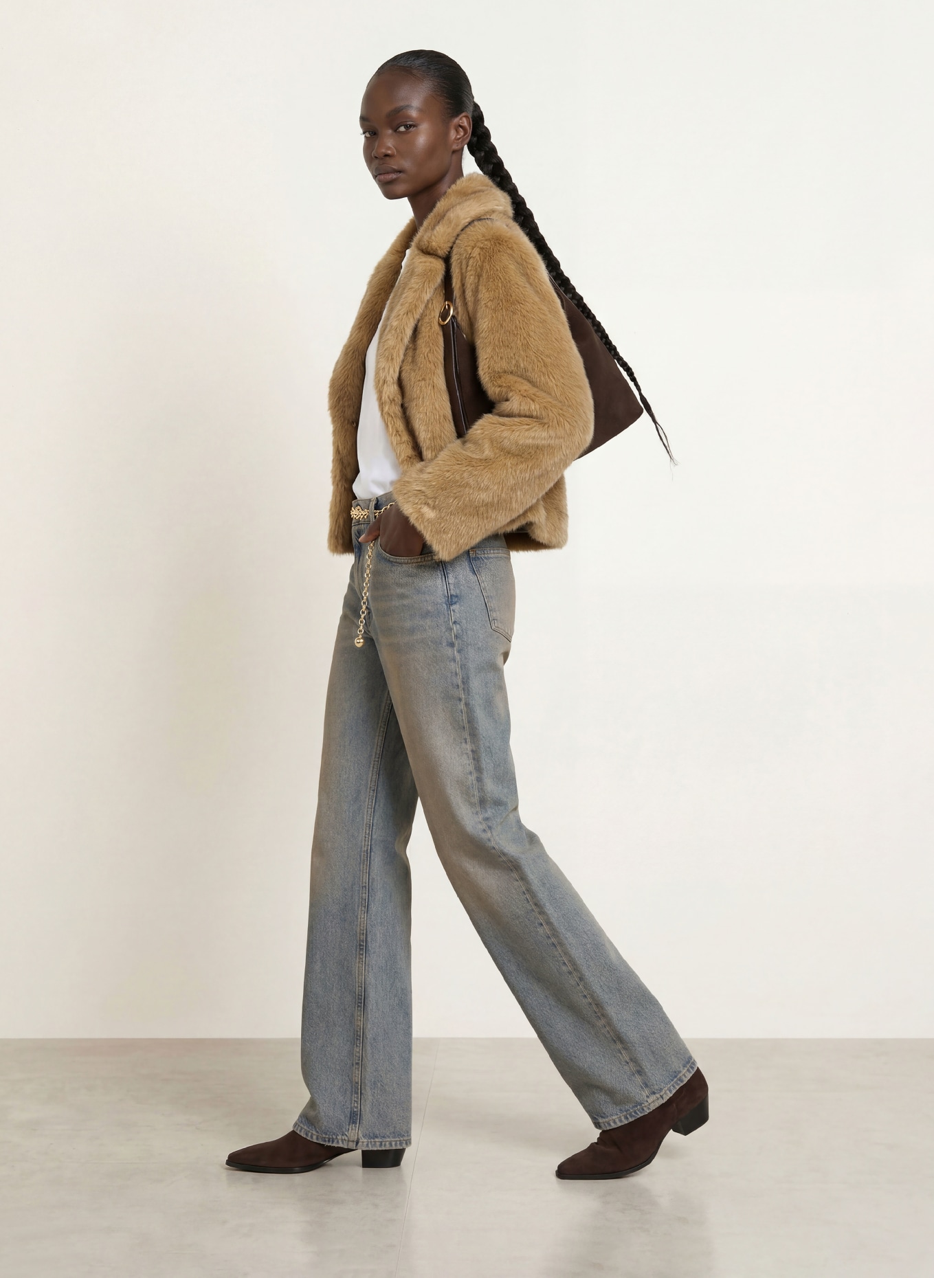 HAIKURE Jeansy flared KOREA: L0940 ZIGGY BLUE